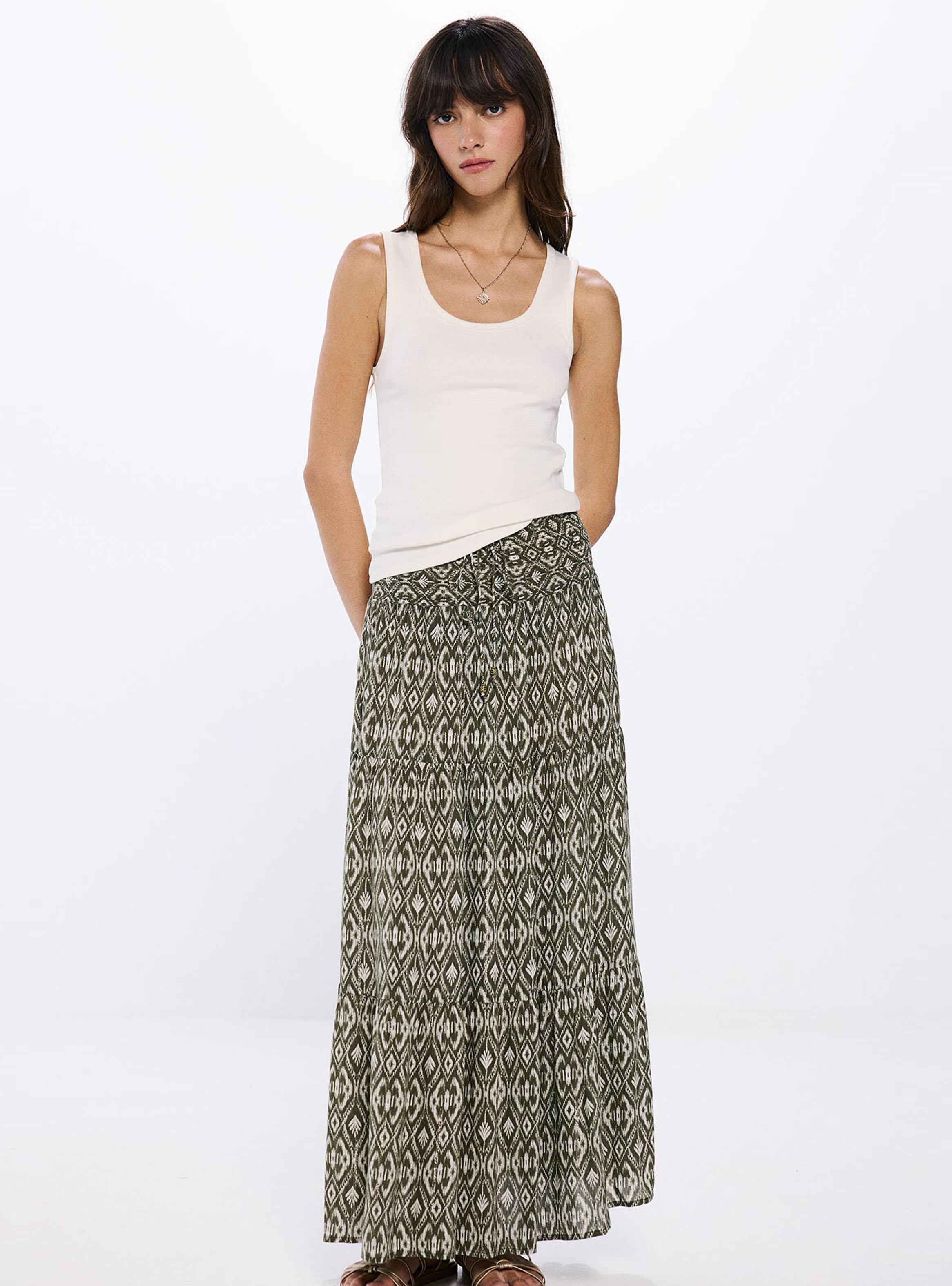 Falda Midi Goma Cintura-3