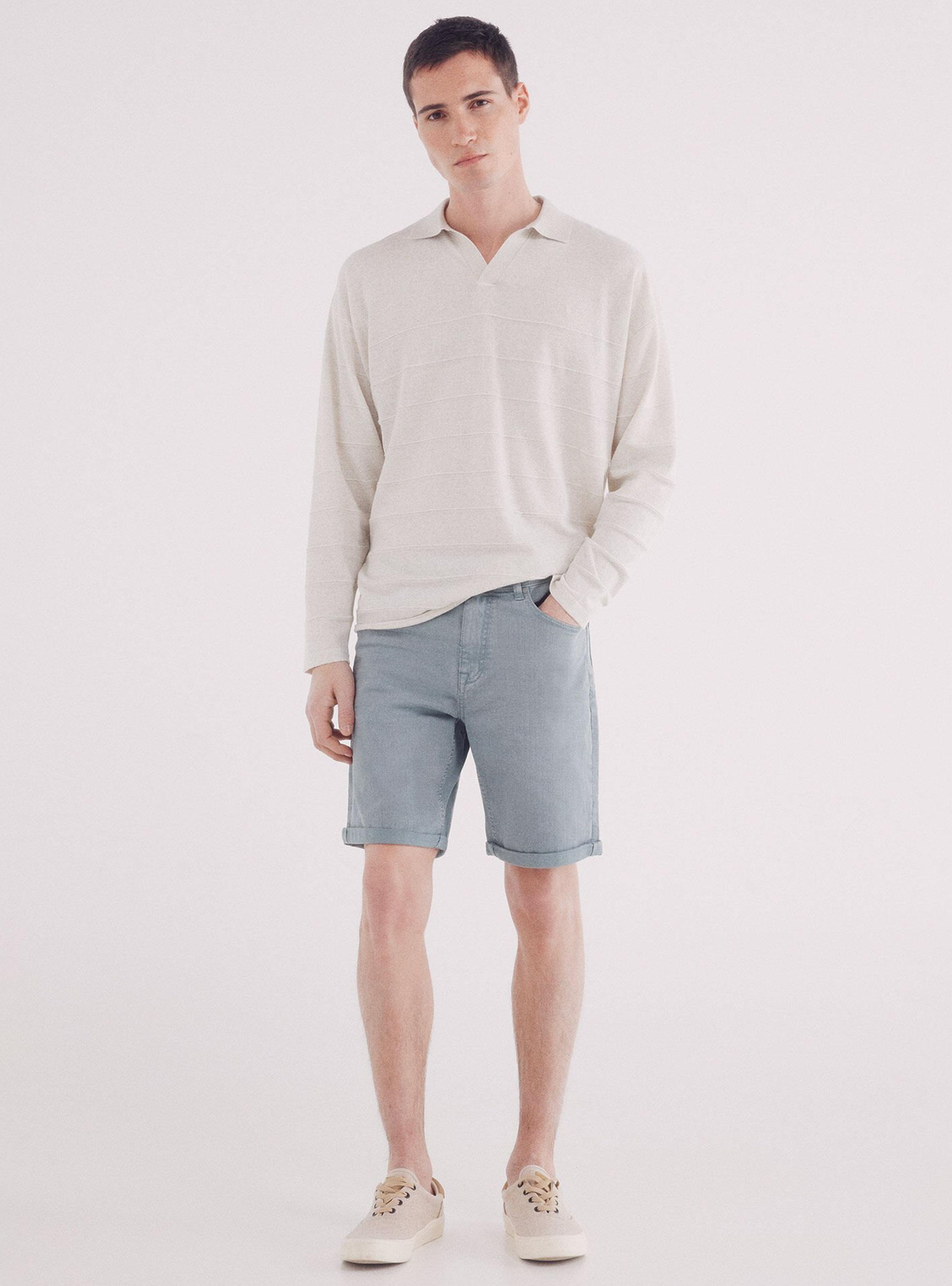 Shorts Color Lavado Slim Fit-4