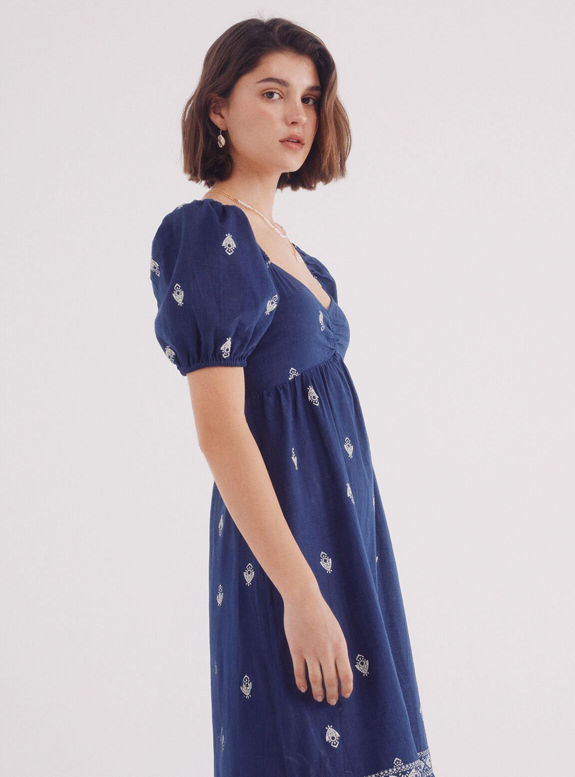 Vestido Midi Cenefa Volante-2