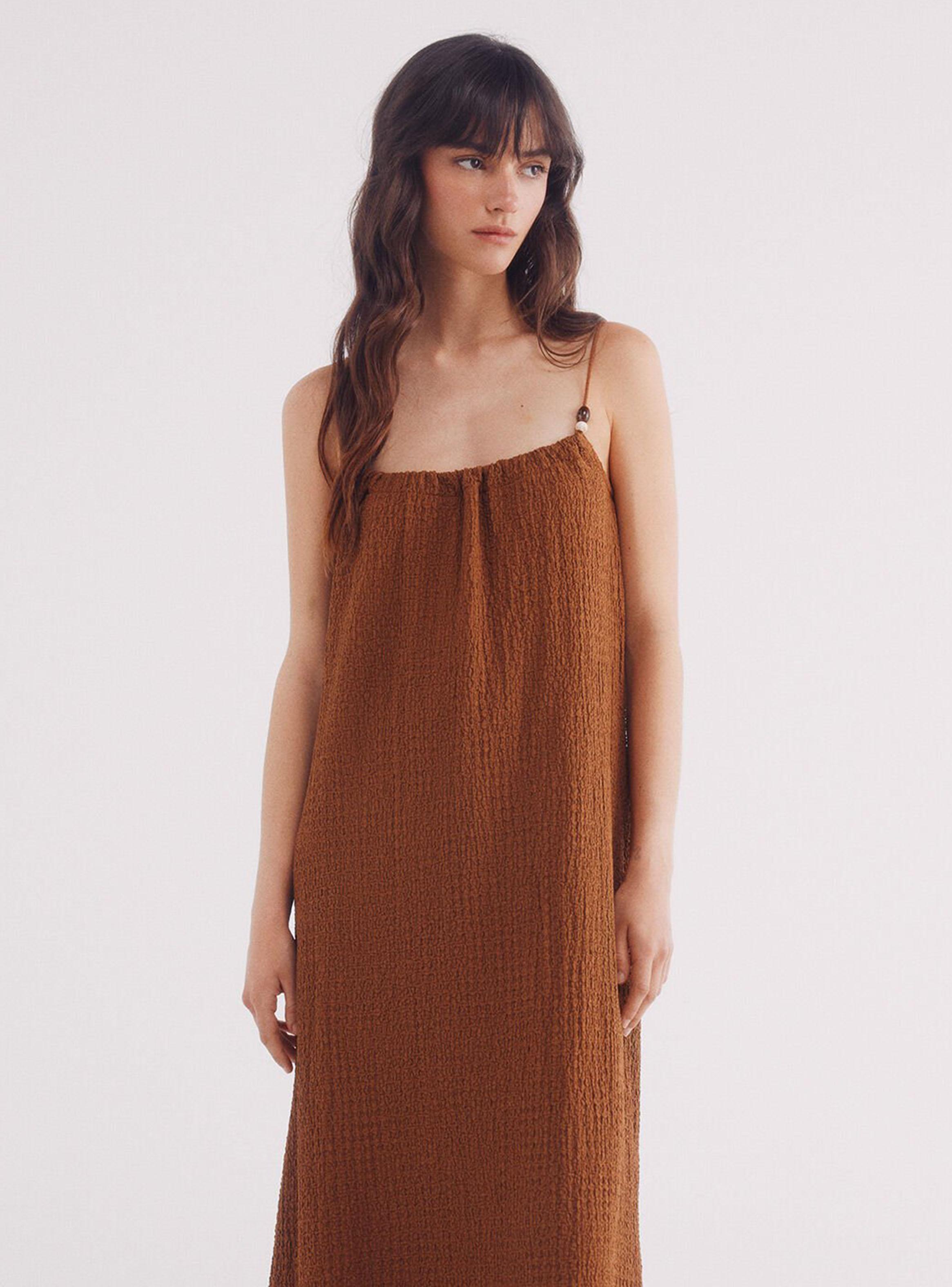 Vestido Midi Tirantes Bolitas-2