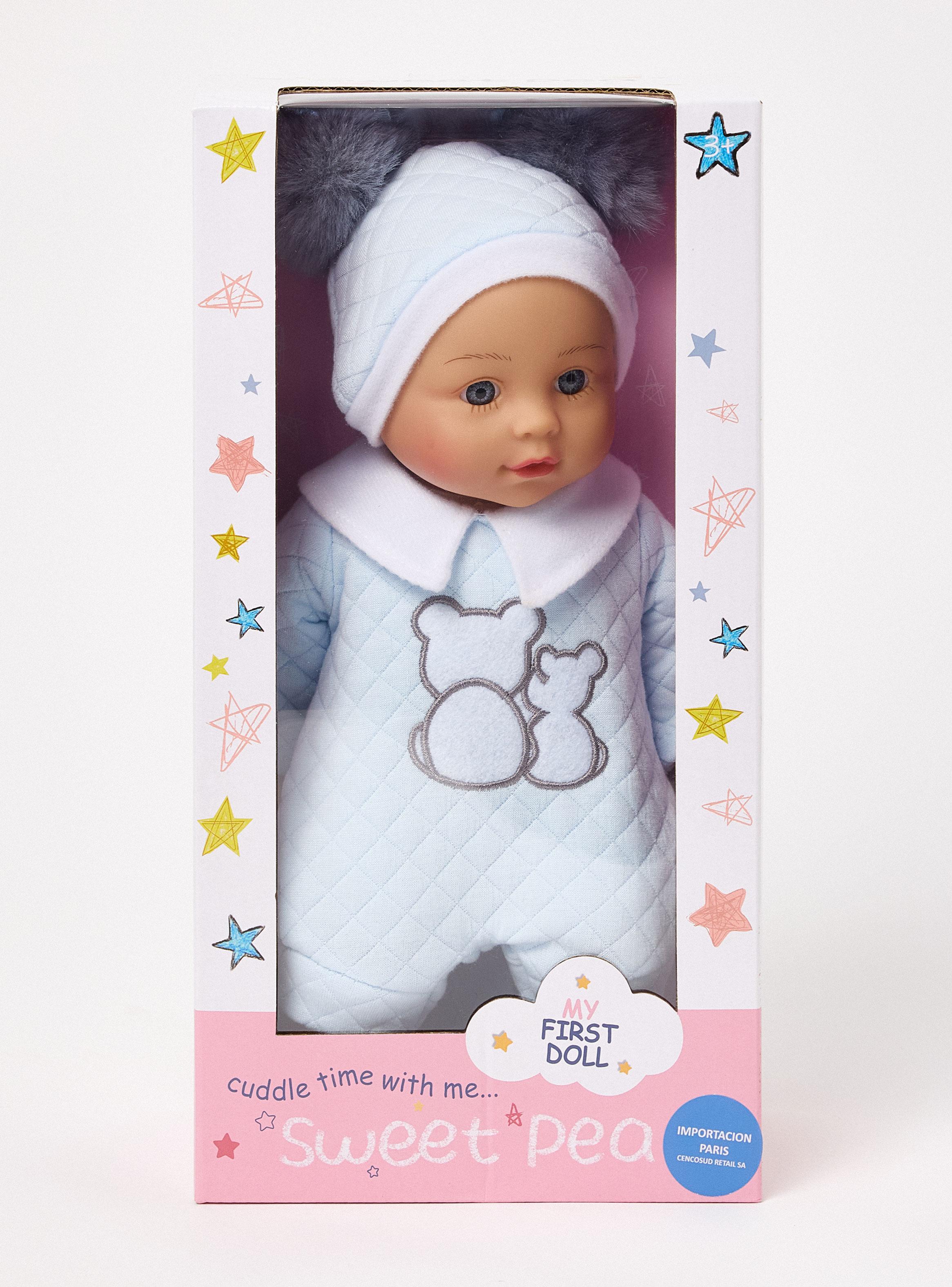 Muñeca con Gorro Pompón 33 cm-2