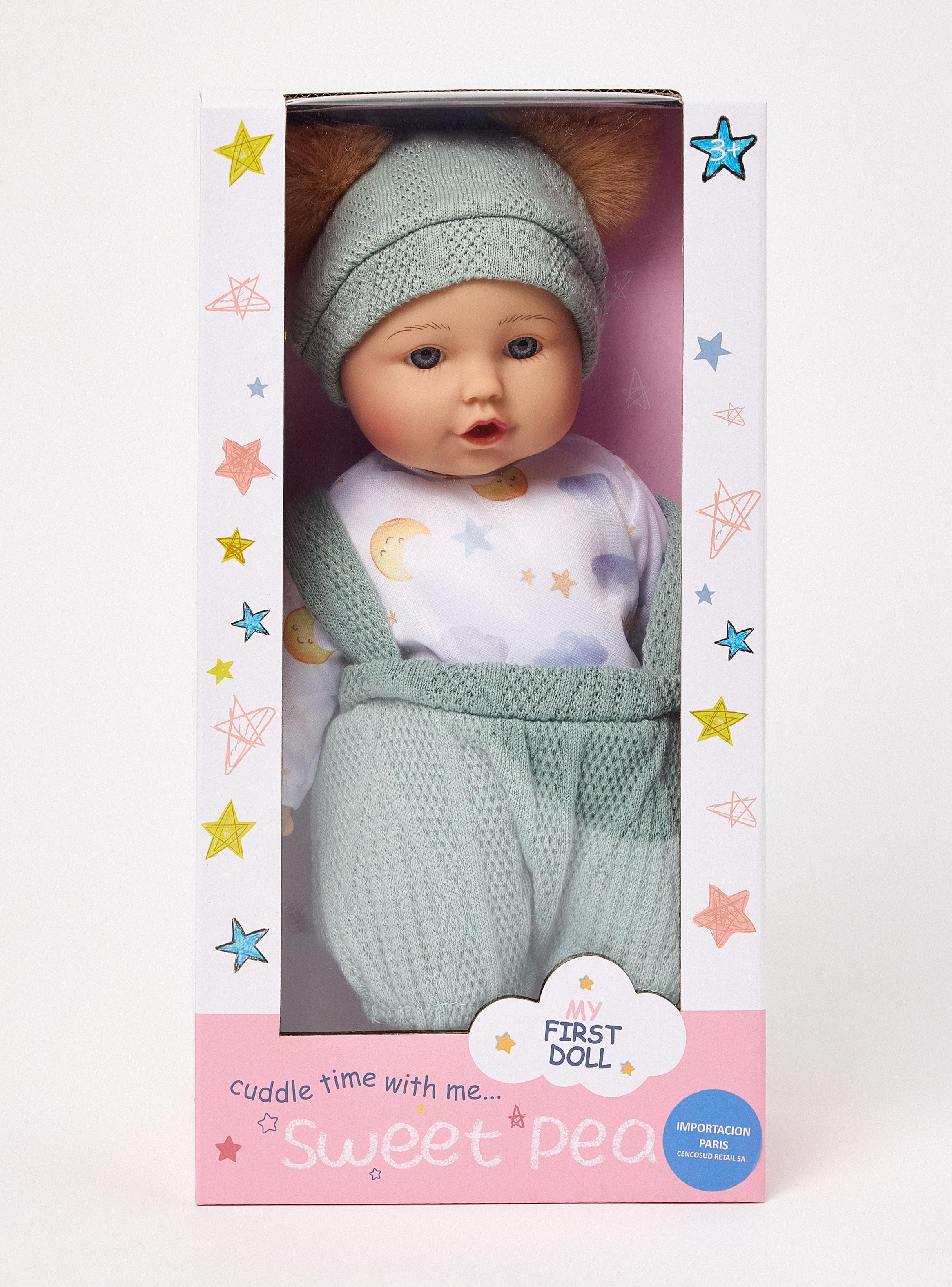 Muñeca con Overol Verde 33 cm-2