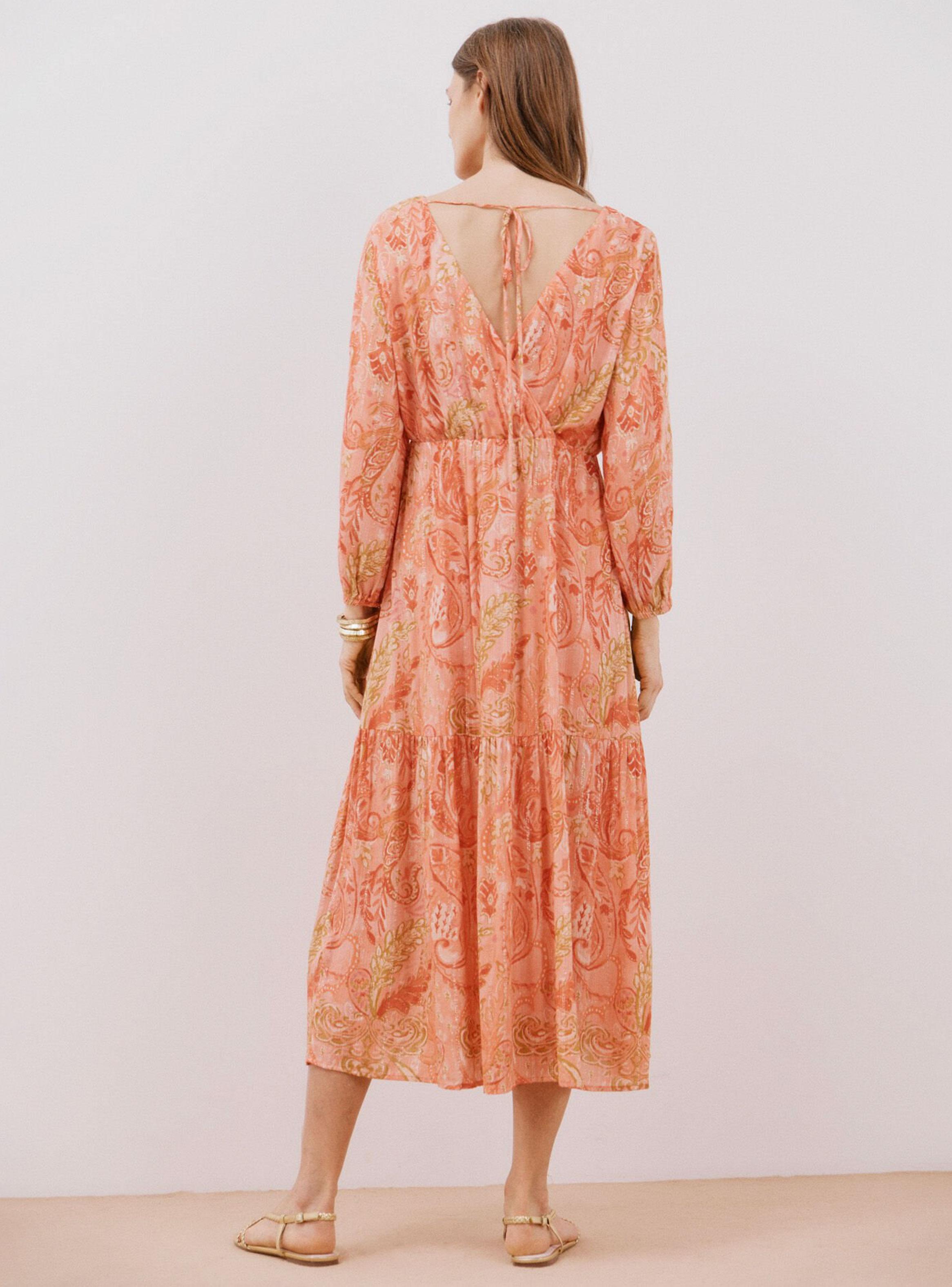 Vestido Estampado Hilo Metalizado-1