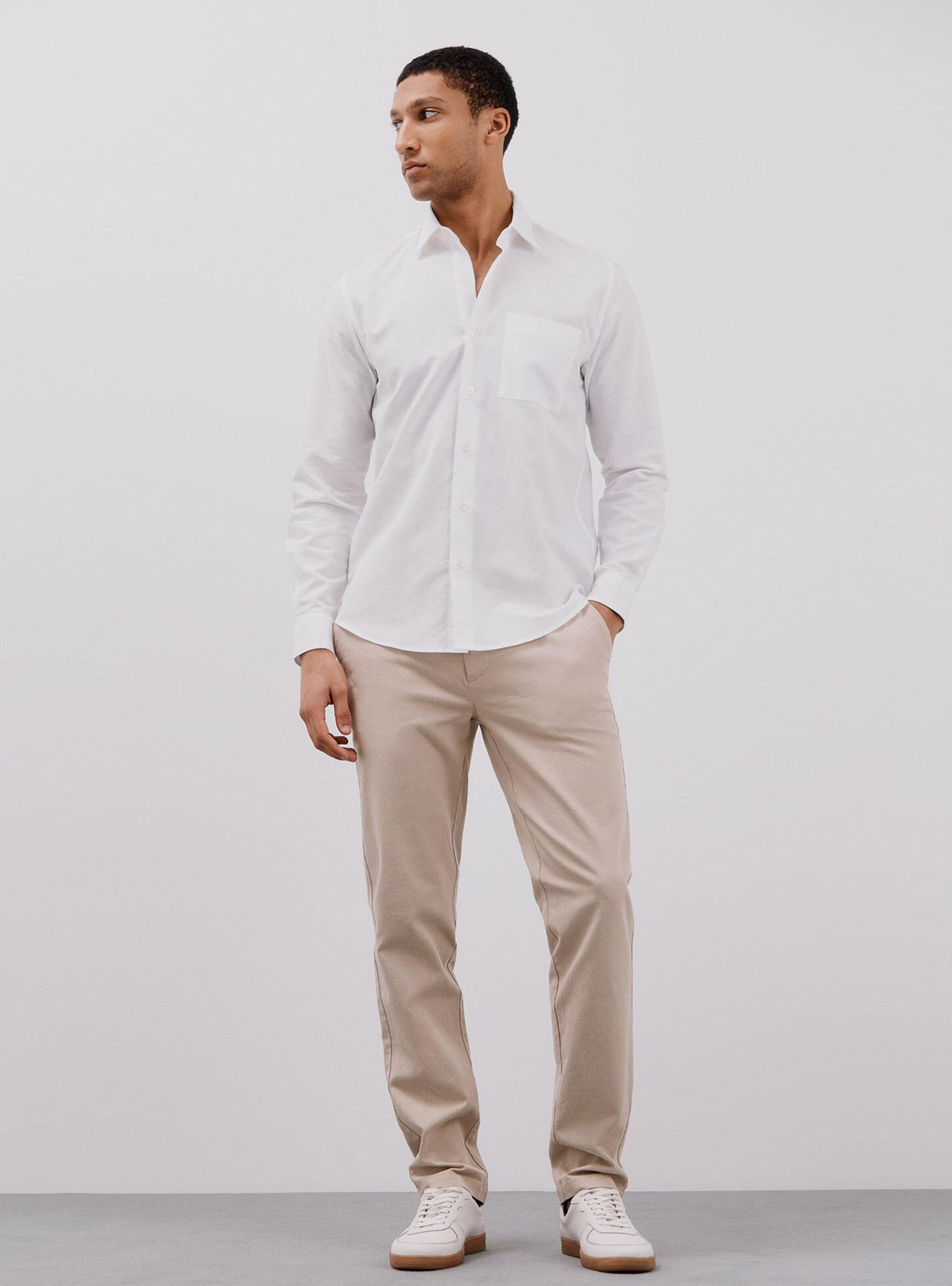 Camisa Lino Algodón Liso-5