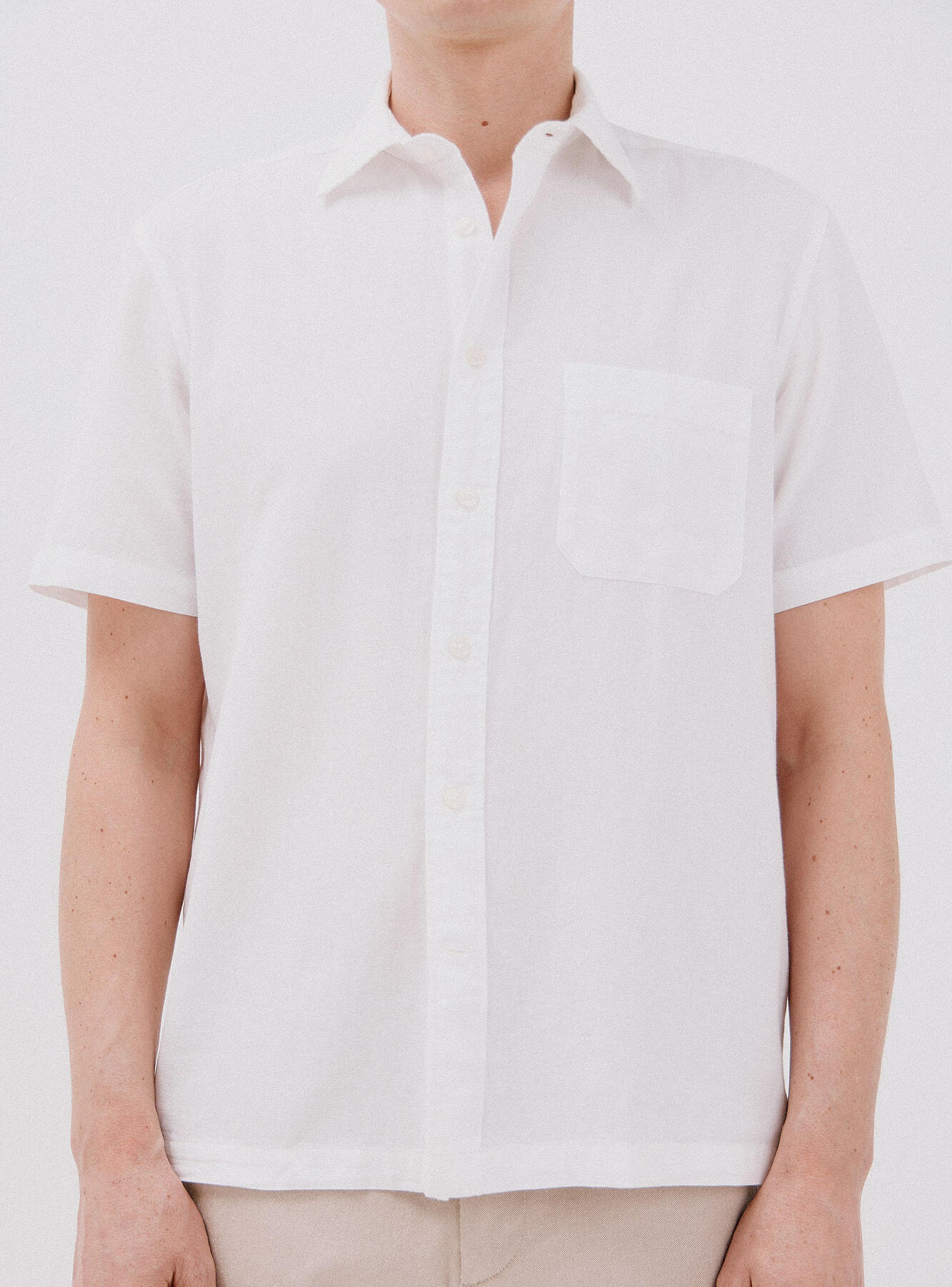 Camisa Lisa Algodón Lino-2