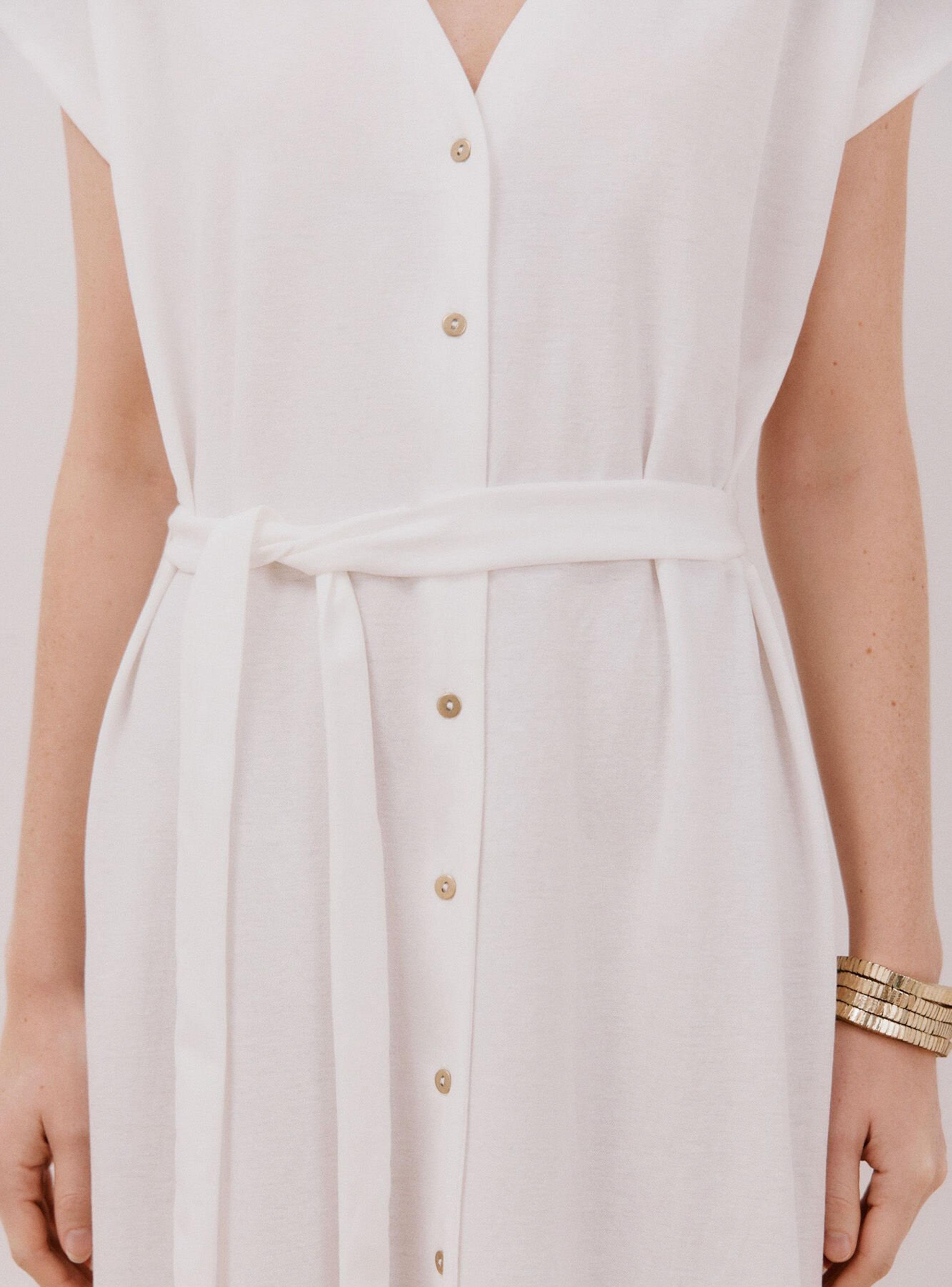 Vestido Camisero Bordado Bajo-4