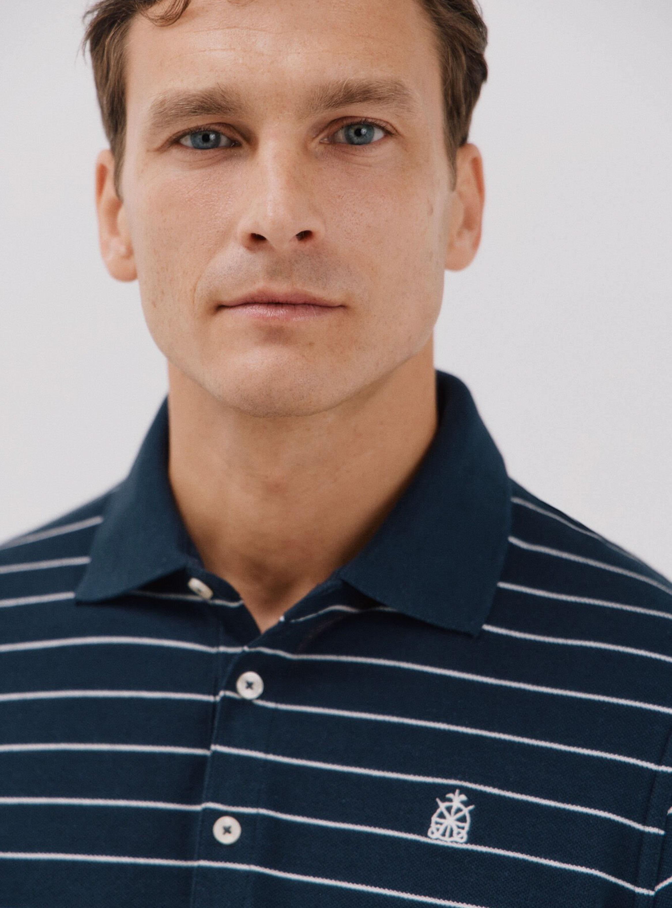 Polera Piqué Rayas Cuello Polo-2