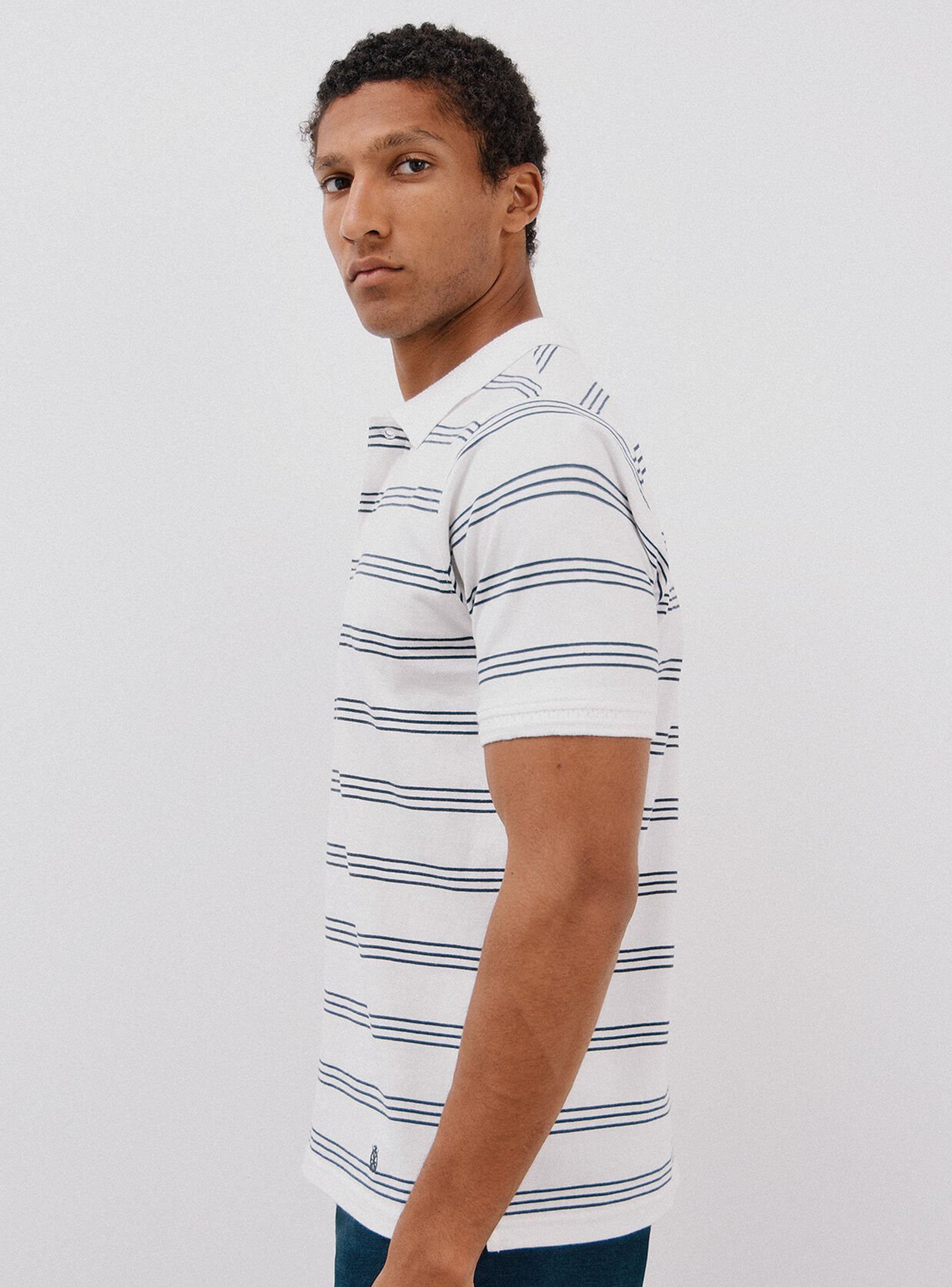 Polera Print Rayas Cuello Estructura-2