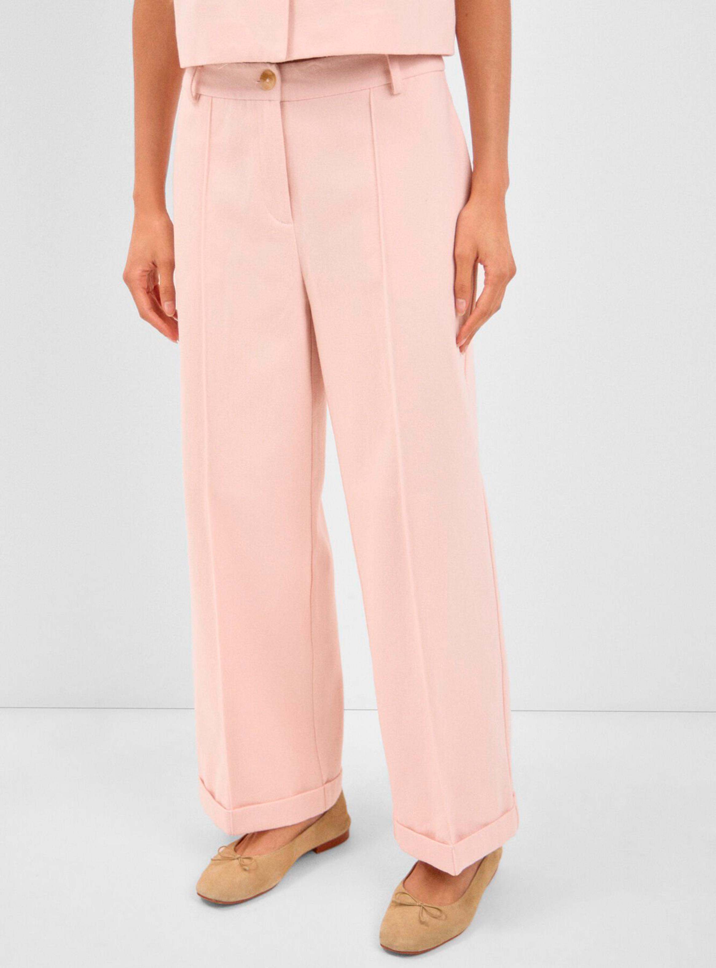 Pantalón de Sarga Crop-0