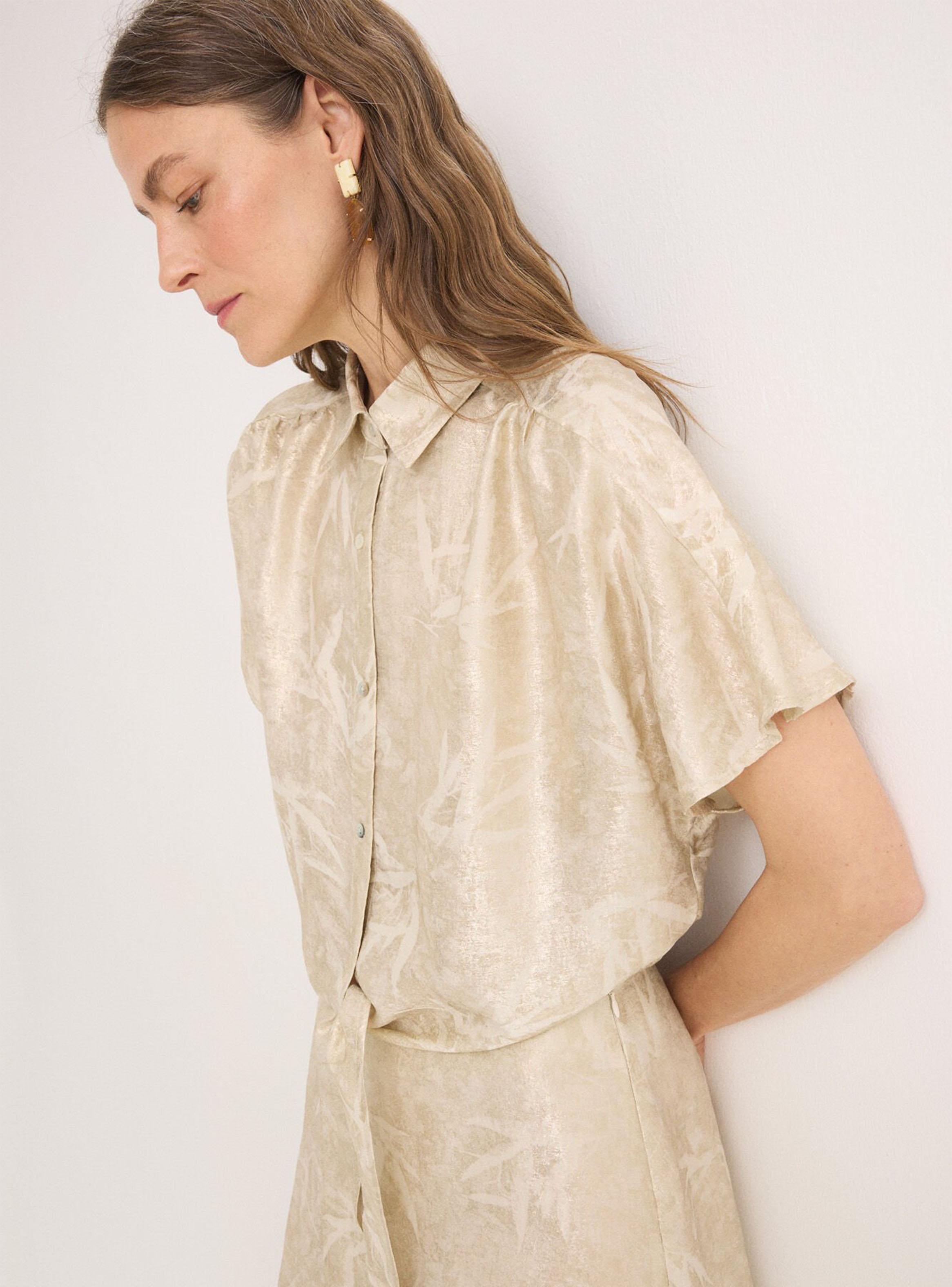 Camisa Laminada con Nudo-2