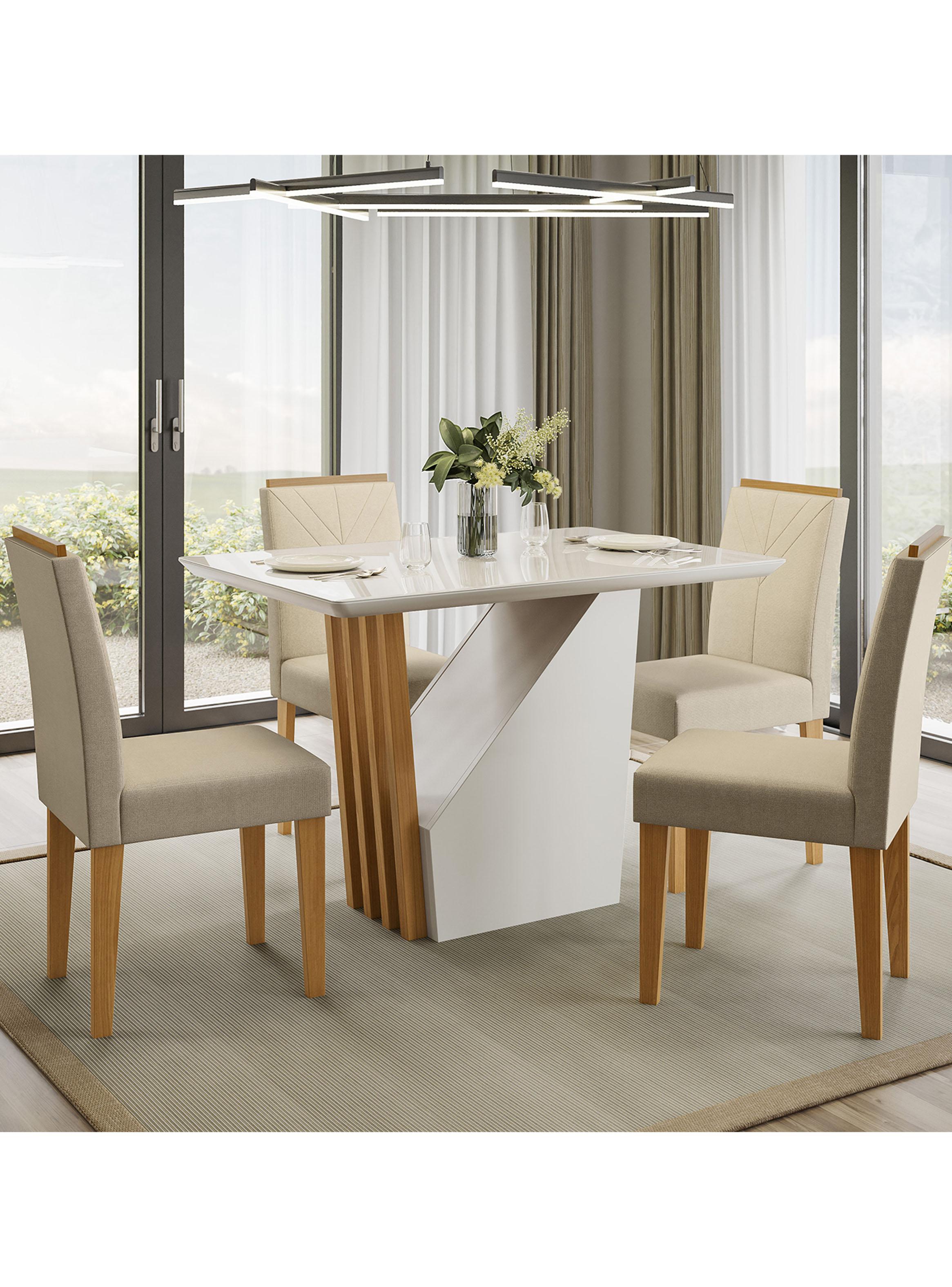 Juego de Comedor Vezna Rectangular 4 Sillas-4