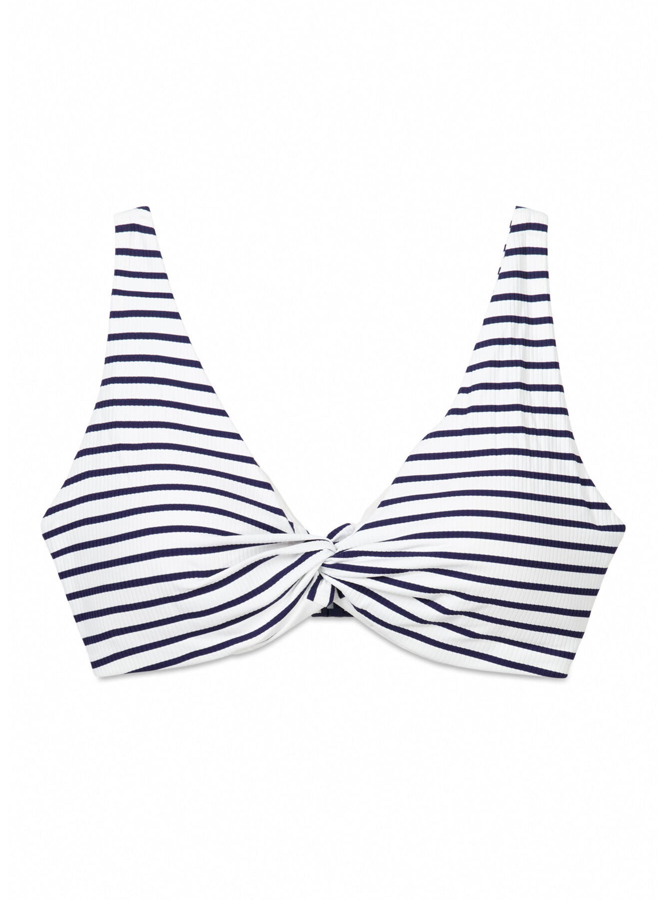 Top Bikini Halter Capacidad Rayas Navy-4