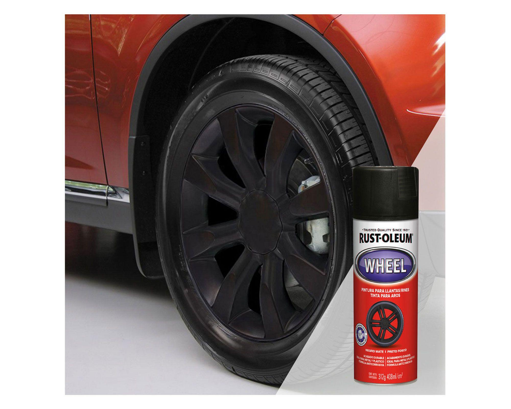 Pintura spray 408 ml Wheel negro mate Rust-Oleum-2