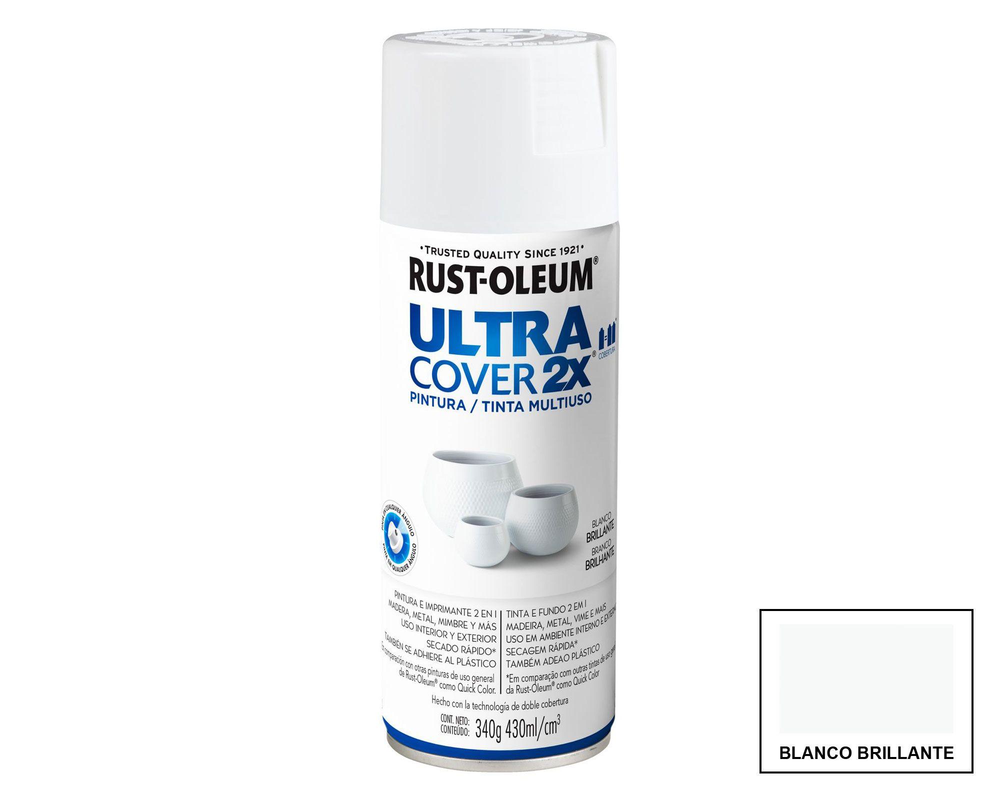 Pintura spray 430 ml Ultra cover 2X blanco brillante Rust-Oleum-0