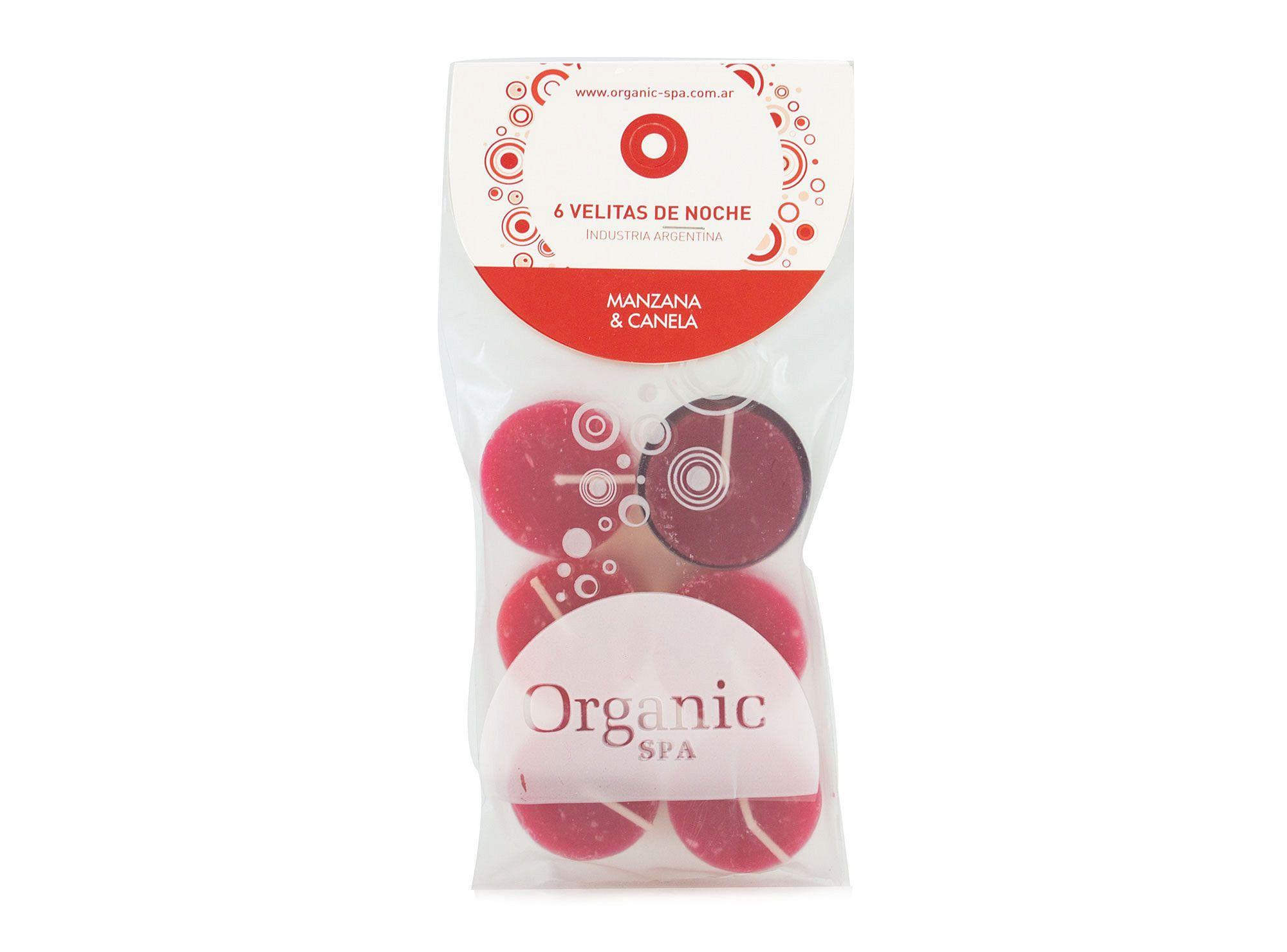 Vela Tea light manzana/canela 6 unidades Organic Spa-0