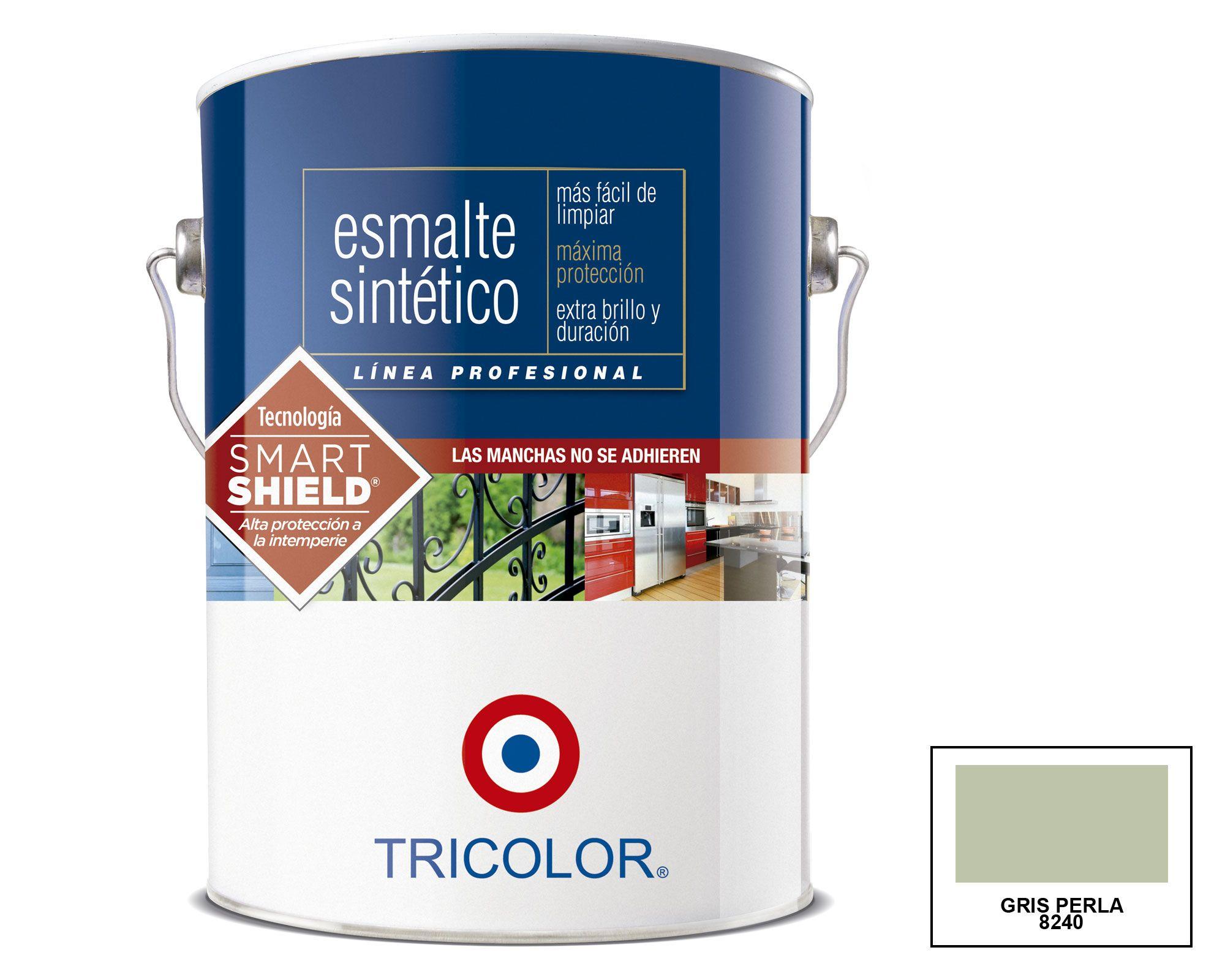 Esmalte sintético 1 galón Profesional gris perla brillante Tricolor-0