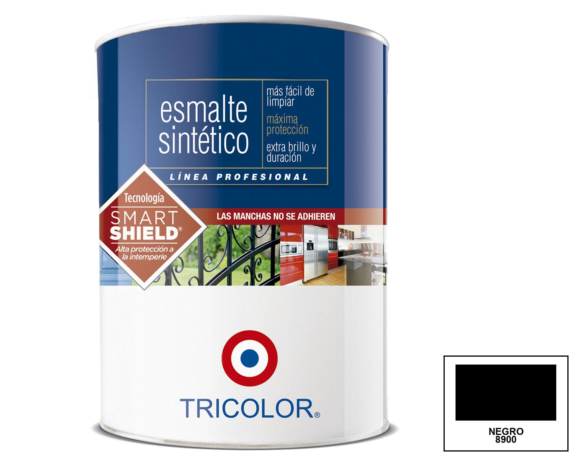 Esmalte sintético 400 ml Profesional negro brillante Tricolor-0