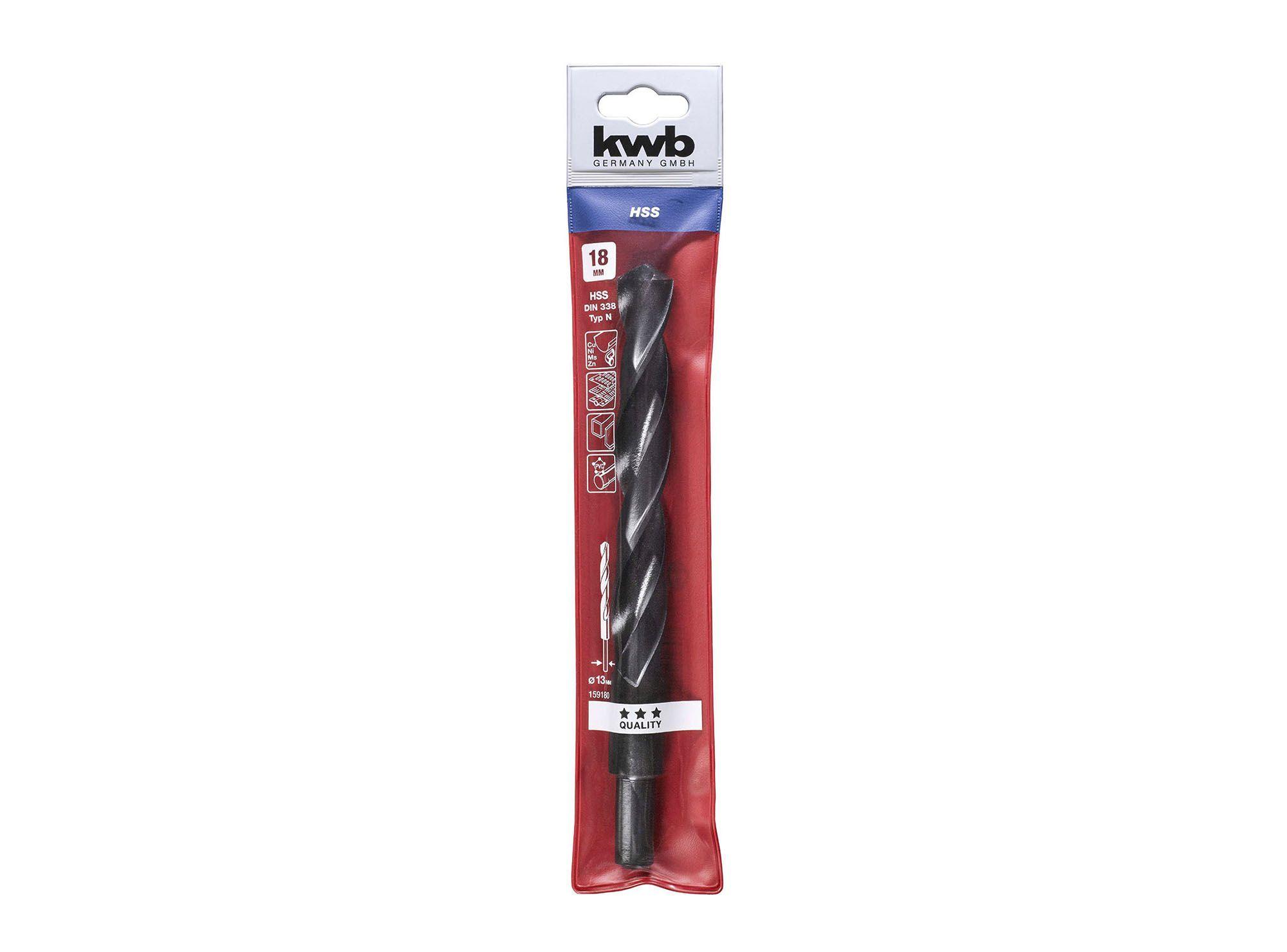 Broca para metal 18 HSS 159180 KWB-0
