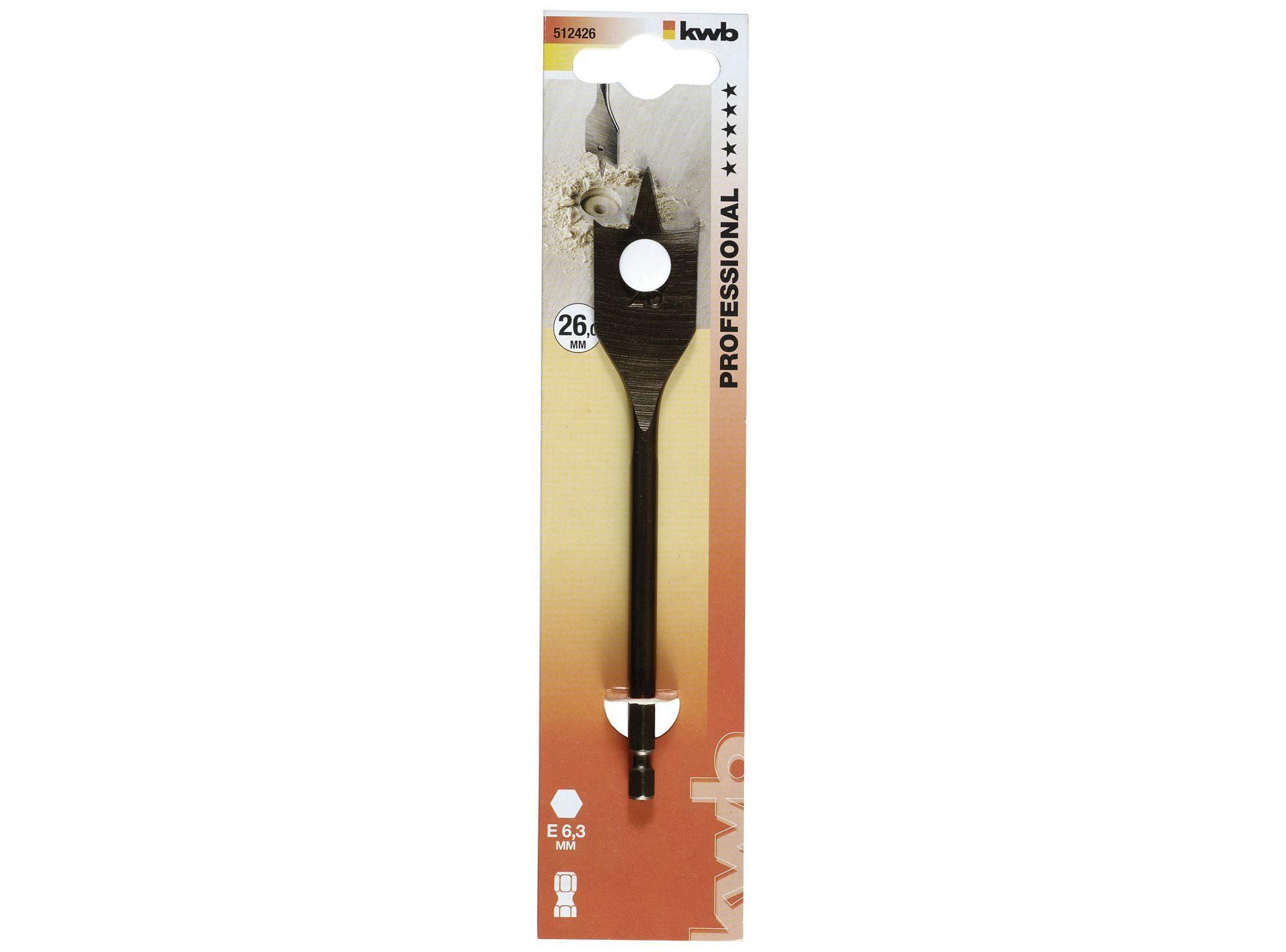 Broca plana para madera 26 mm 512426 KWB-2