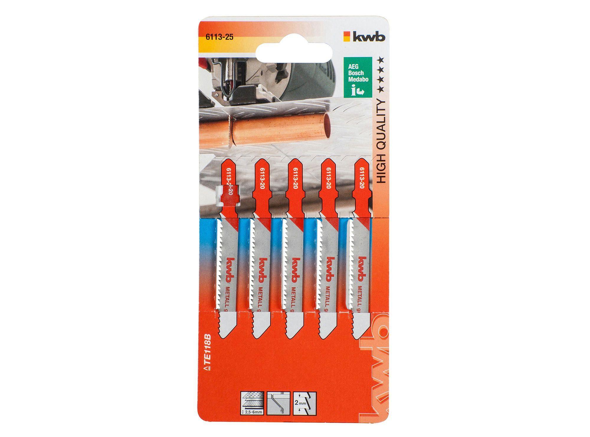 Hoja de calar madera te 180 b corte basto 611325 KWB-1