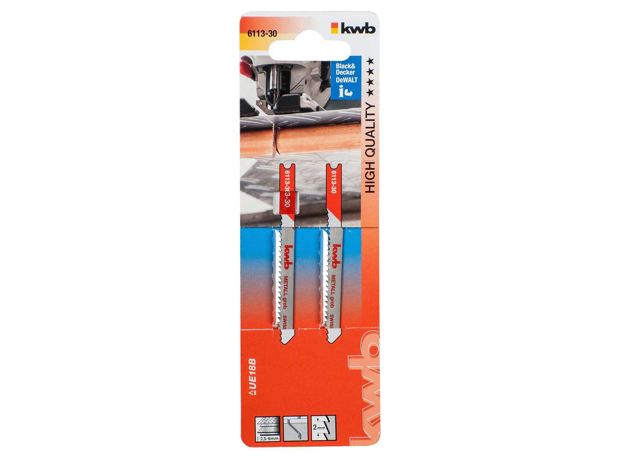 Hoja de calar metal u 18 b corte basto 611330 KWB-1