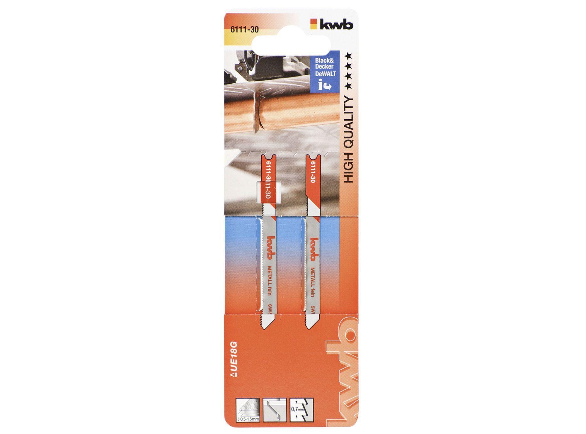 Hoja de calar metal ue 18 g 611130 KWB-2