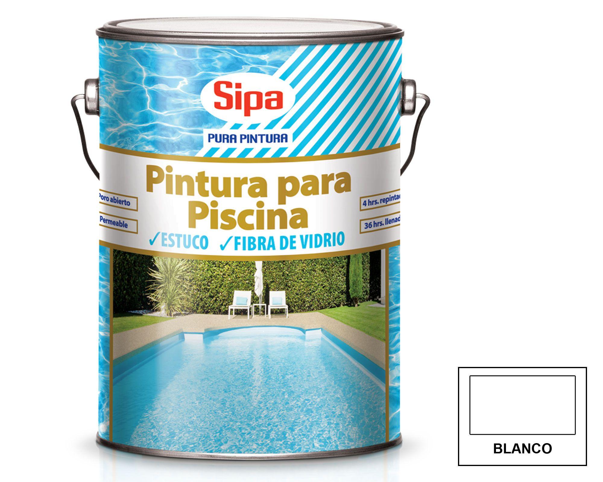 Pintura para piscina 1 galón blanco Sipa-2