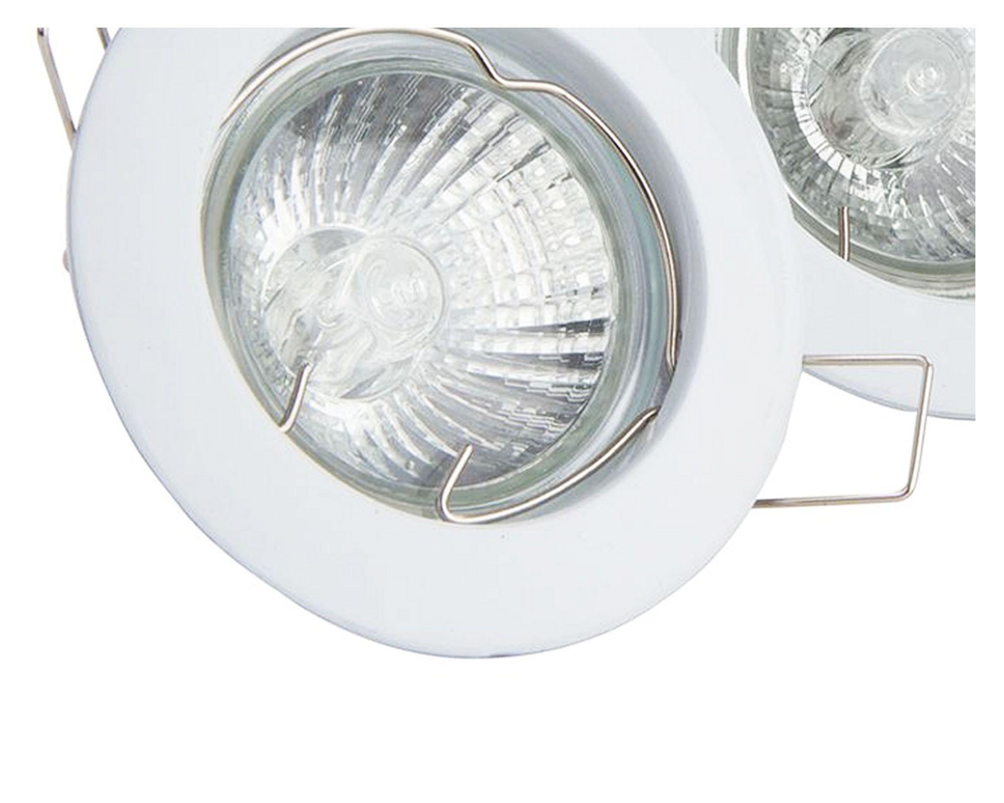 Foco embutido 1L GU10 7.8 cm fijo níquel ByP-2