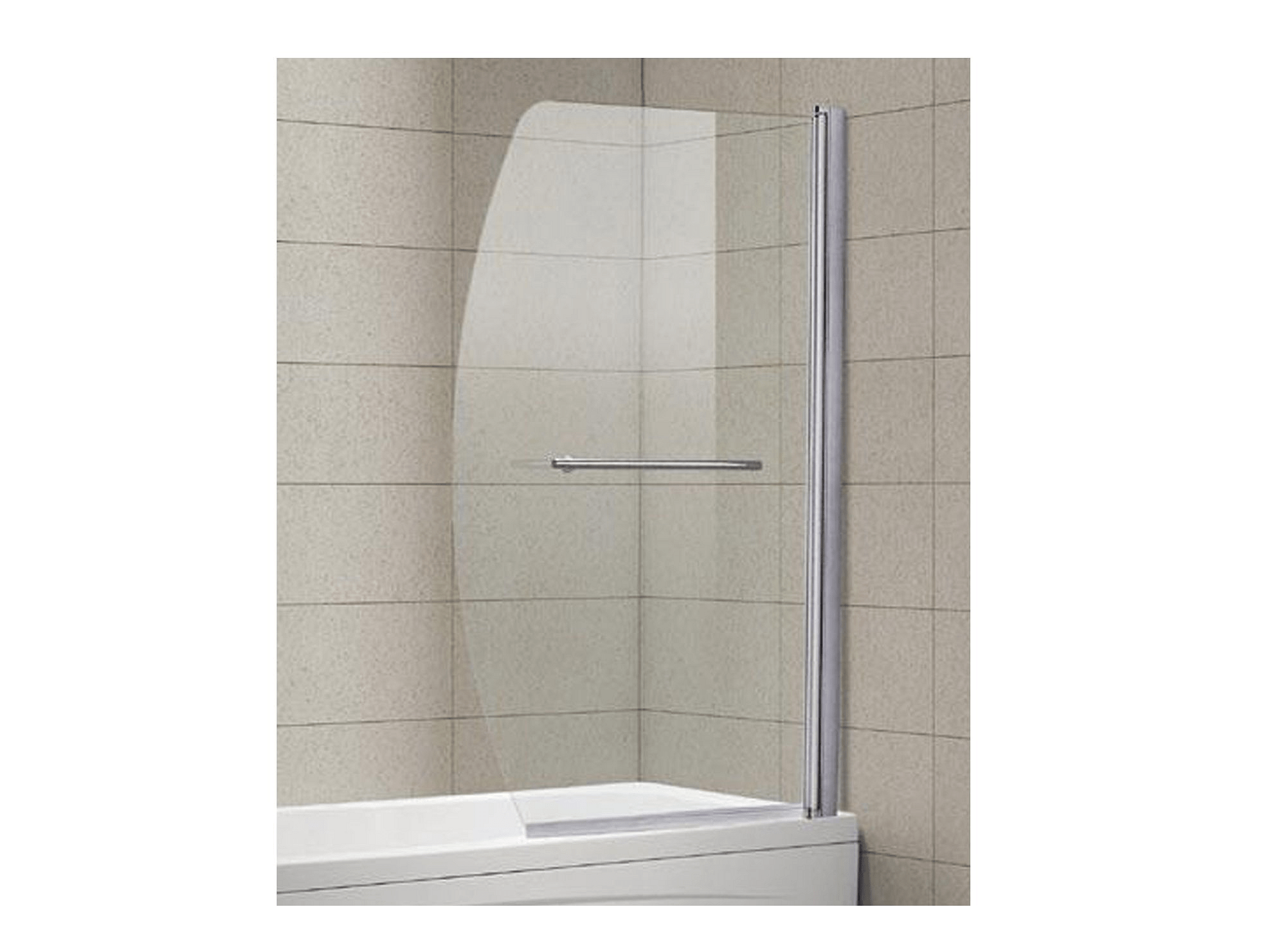 Batiente 140x85 cm 5 mm transparente con manilla Vessanti-0