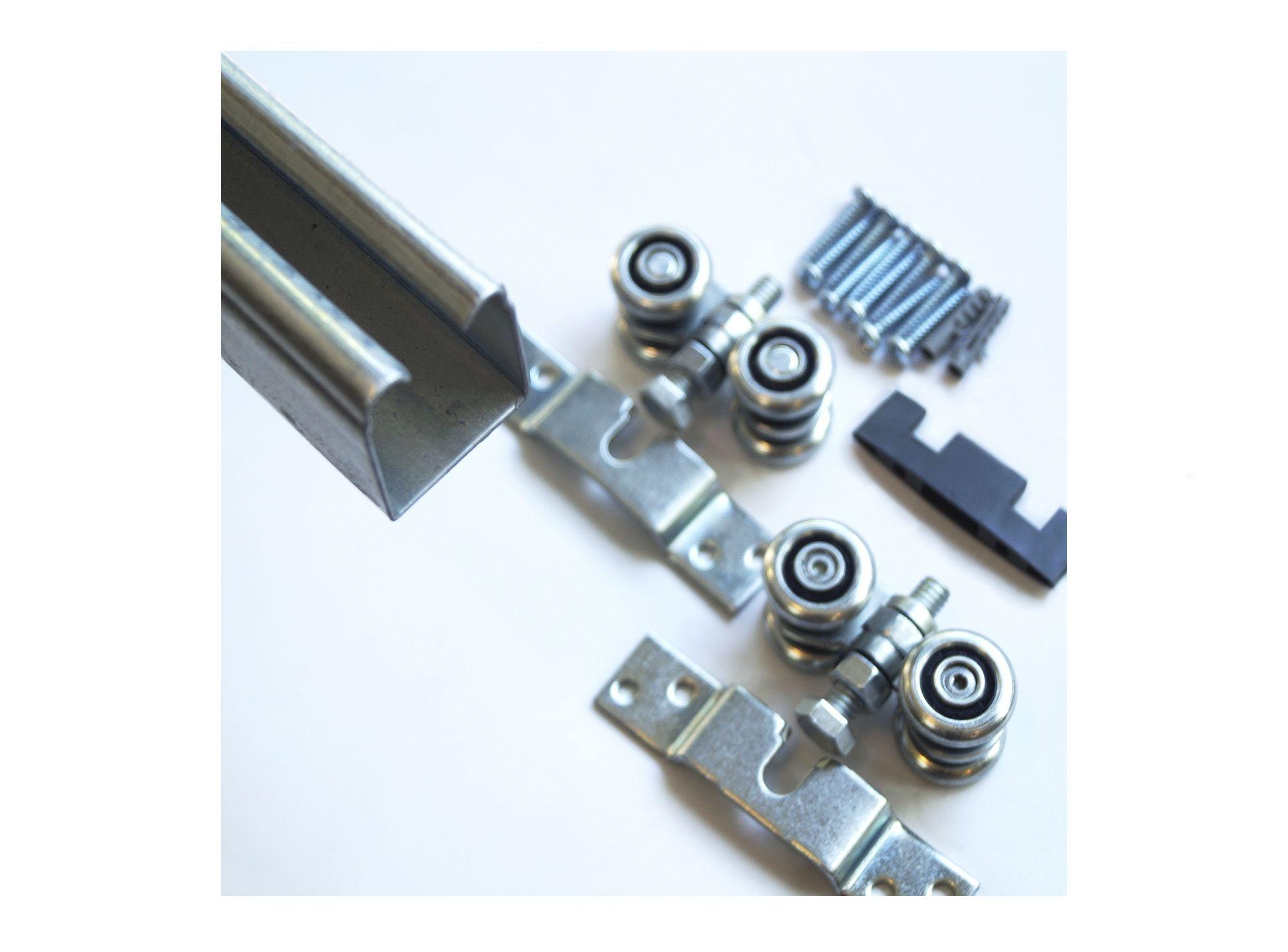 Kit corredera 30 x 30 x 3000 mm para portón colgante d-100 natural Ducasse Industrial-1