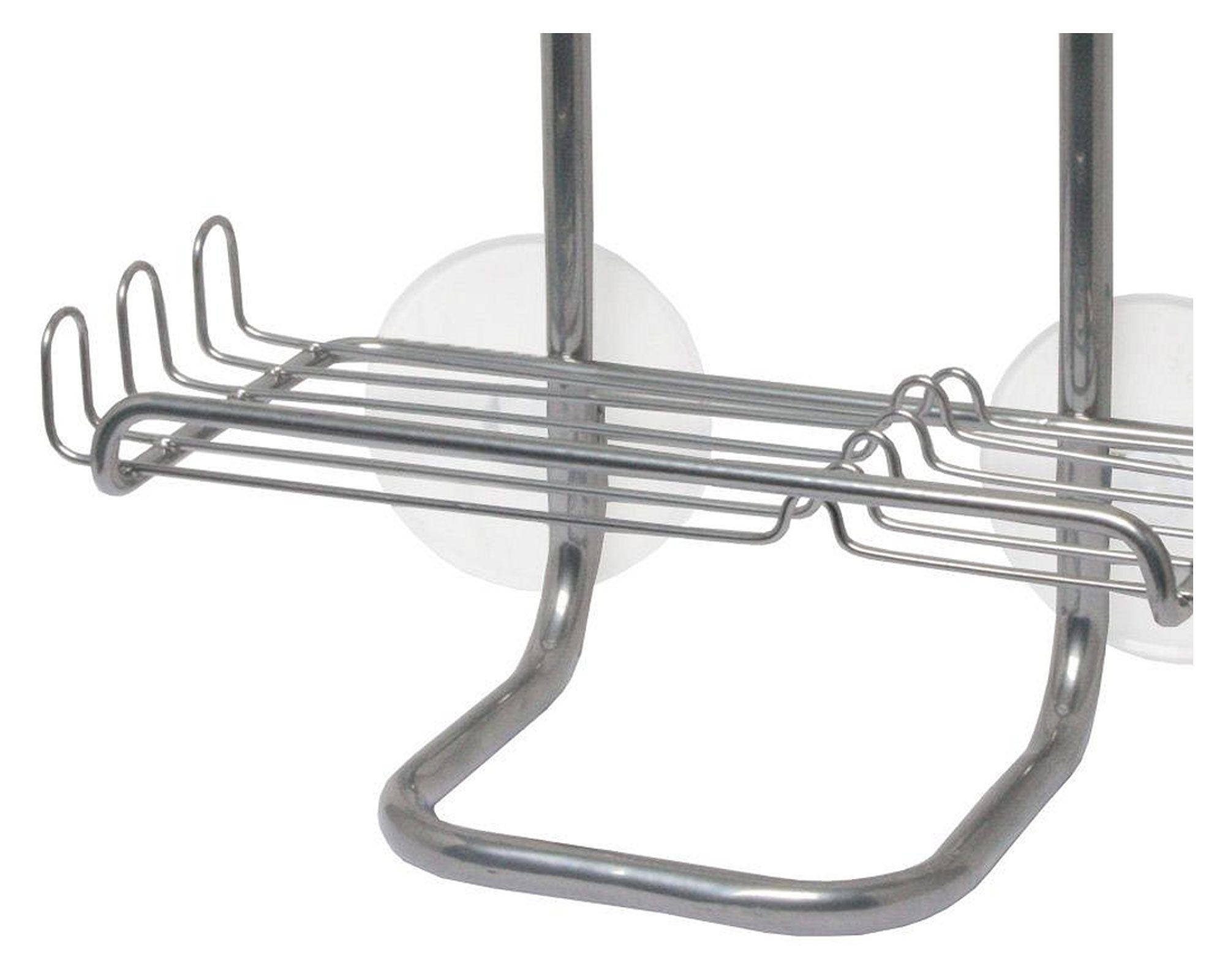Organizador ducha Caddy clásico succión silver Interdesign-3
