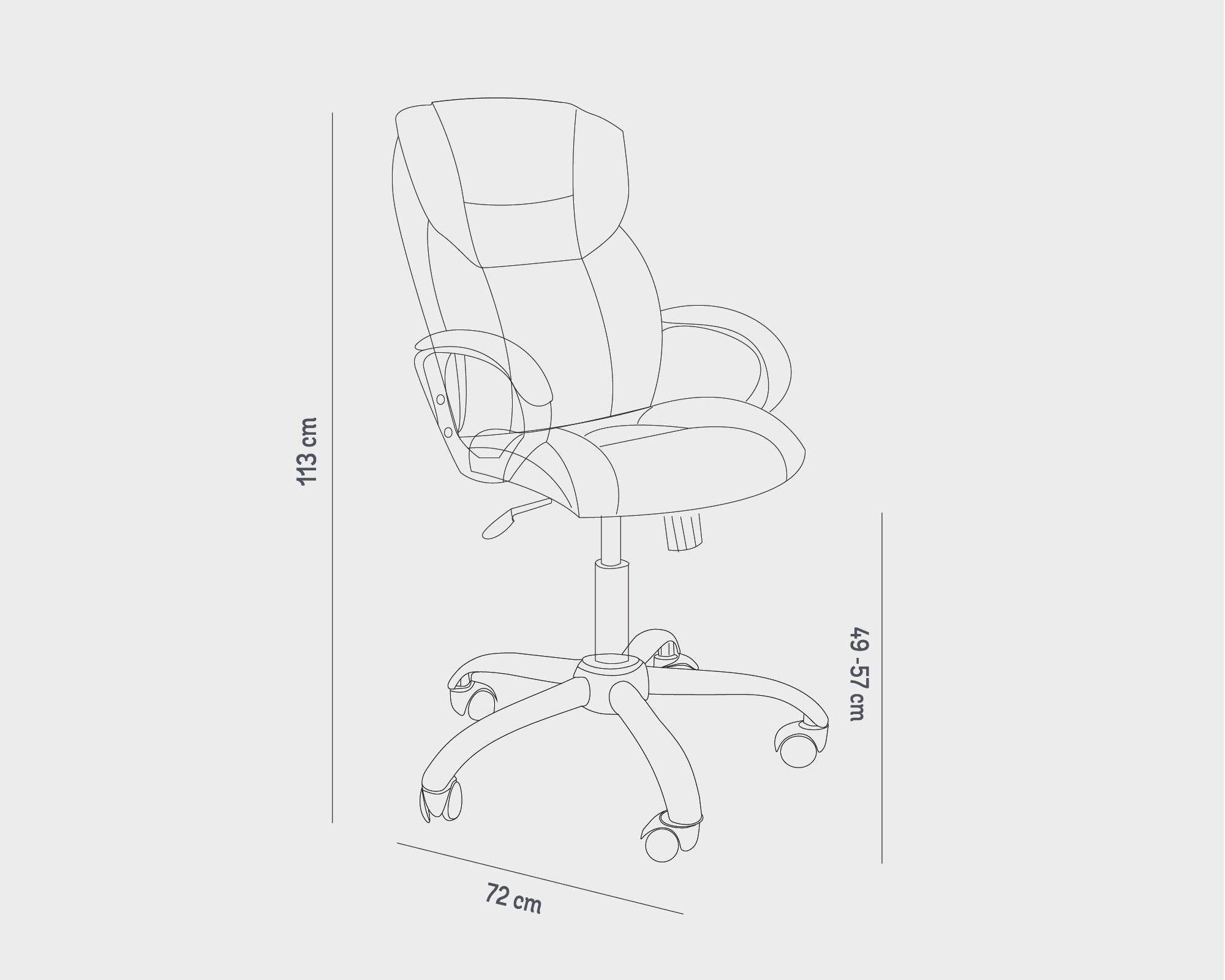 Silla de escritorio ejecutiva 6646 café M+Design-5