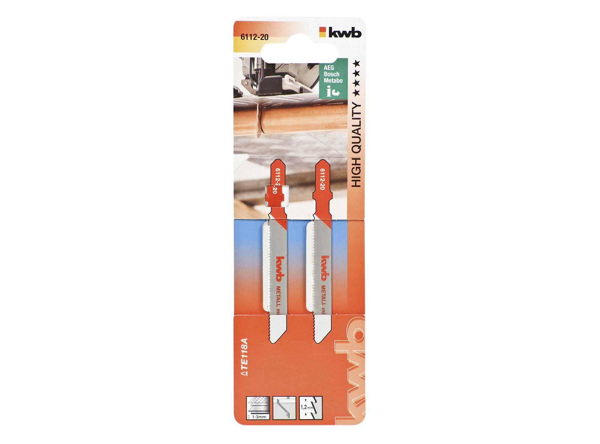 Hoja de calar metal te 118 a corte fino 611220 KWB-0