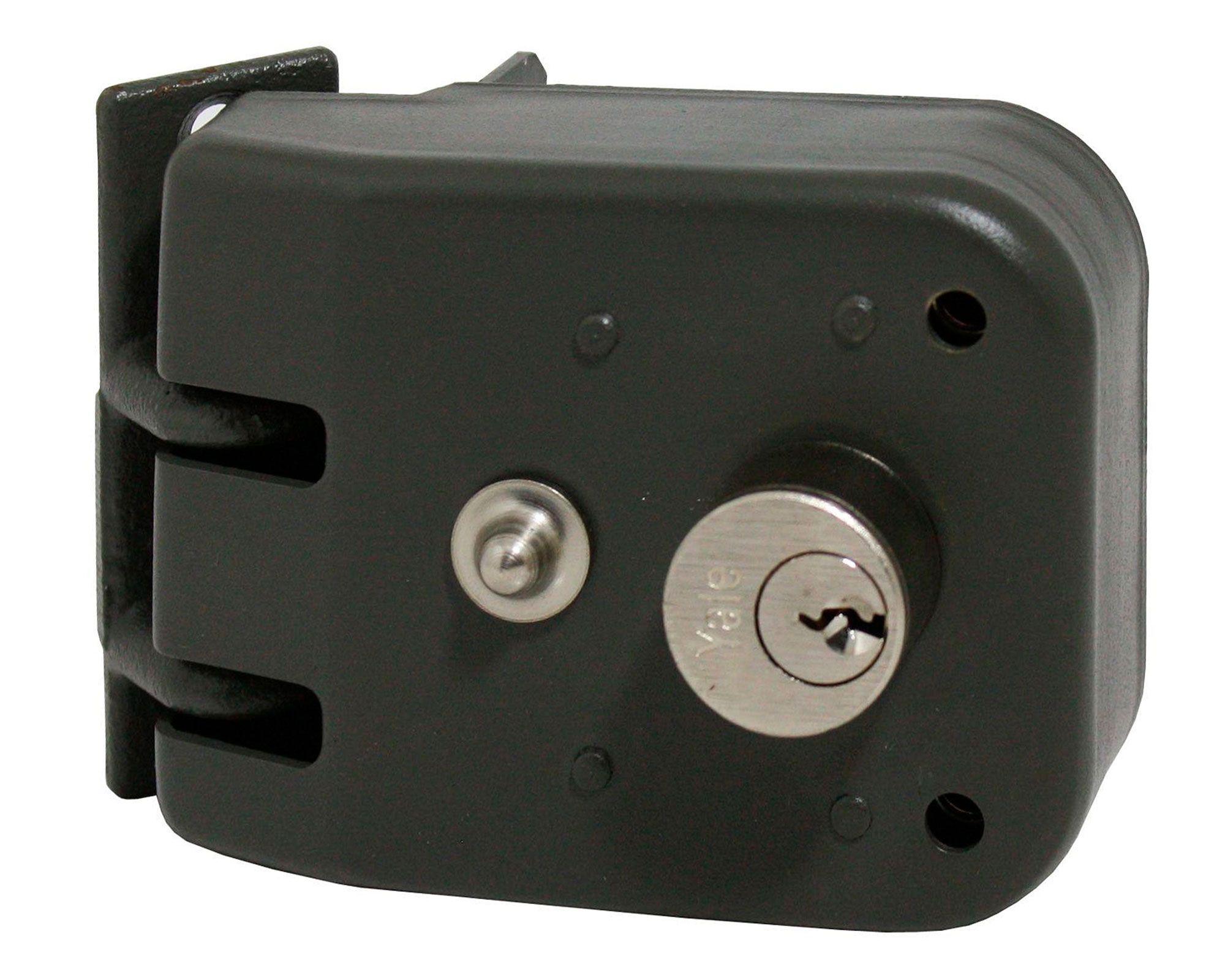 Cerradura sobreponer puertas de 30 a 60 mm corredera izquierda gris Yale-0