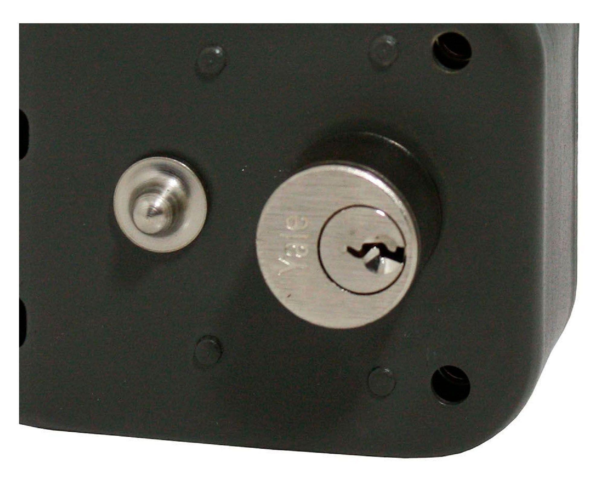 Cerradura sobreponer puertas de 30 a 60 mm corredera derecha gris Yale-1