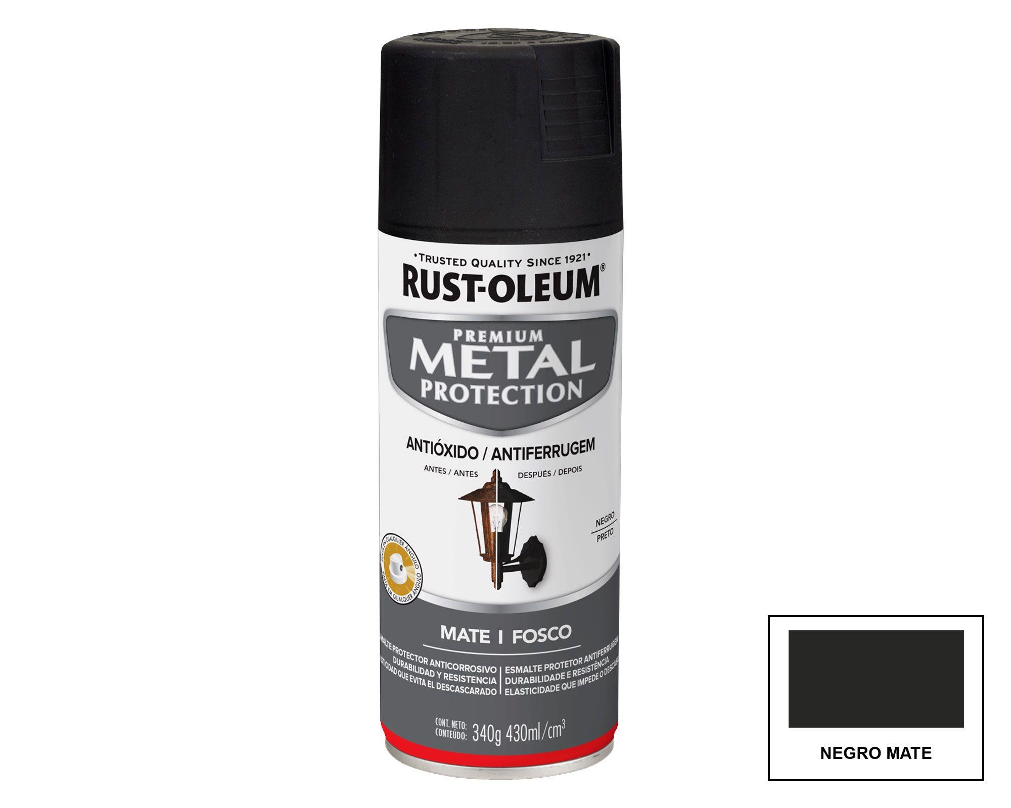 Pintura spray 430 ml Premium metal protection negro mate Rust-Oleum-0