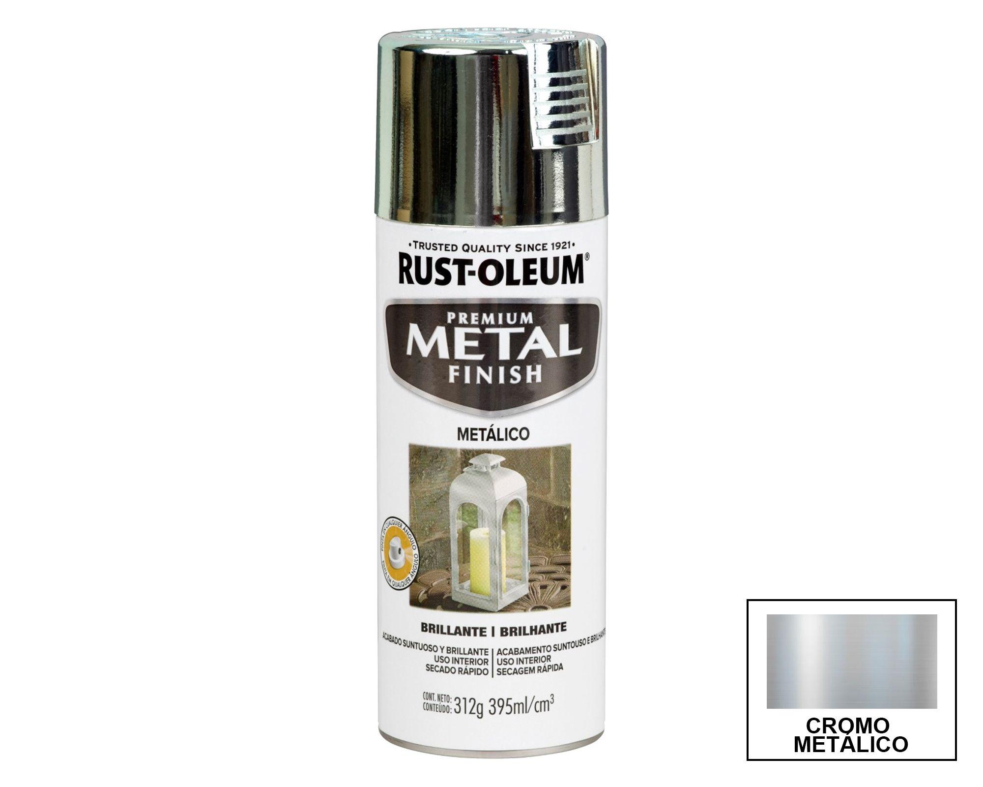 Pintura spray 395 ml Premium metal finish cromo brillante Rust-Oleum-0