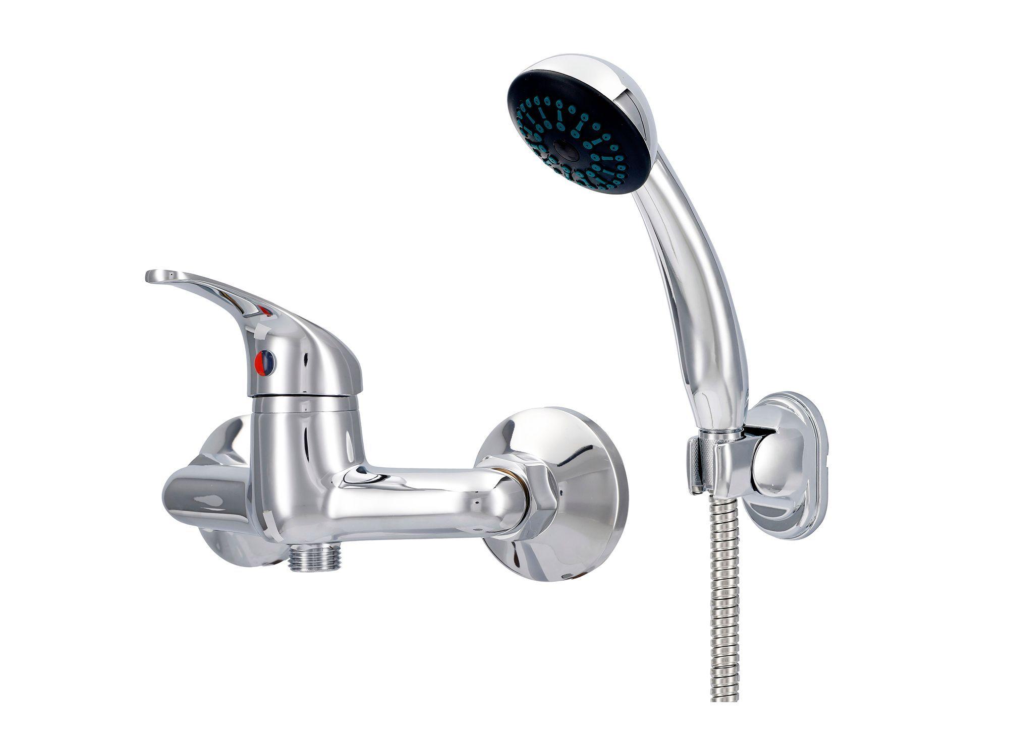 Monomando ducha receptáculo Funny cromo Nibsa-2