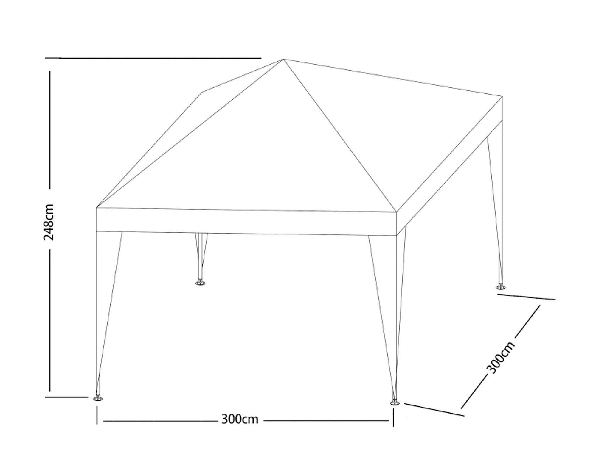 Toldo 3x3 m Rafia verde Outzen-4