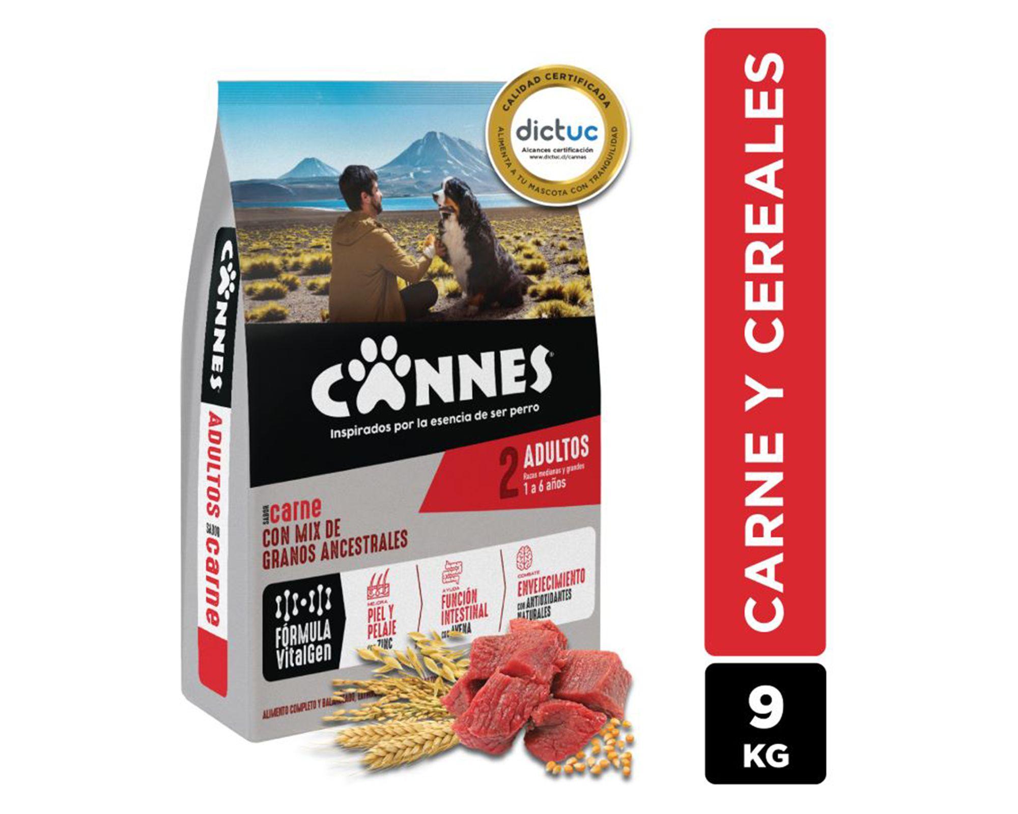 Alimento perro 9 kg Premium carne, pollo y cereales Cannes-5