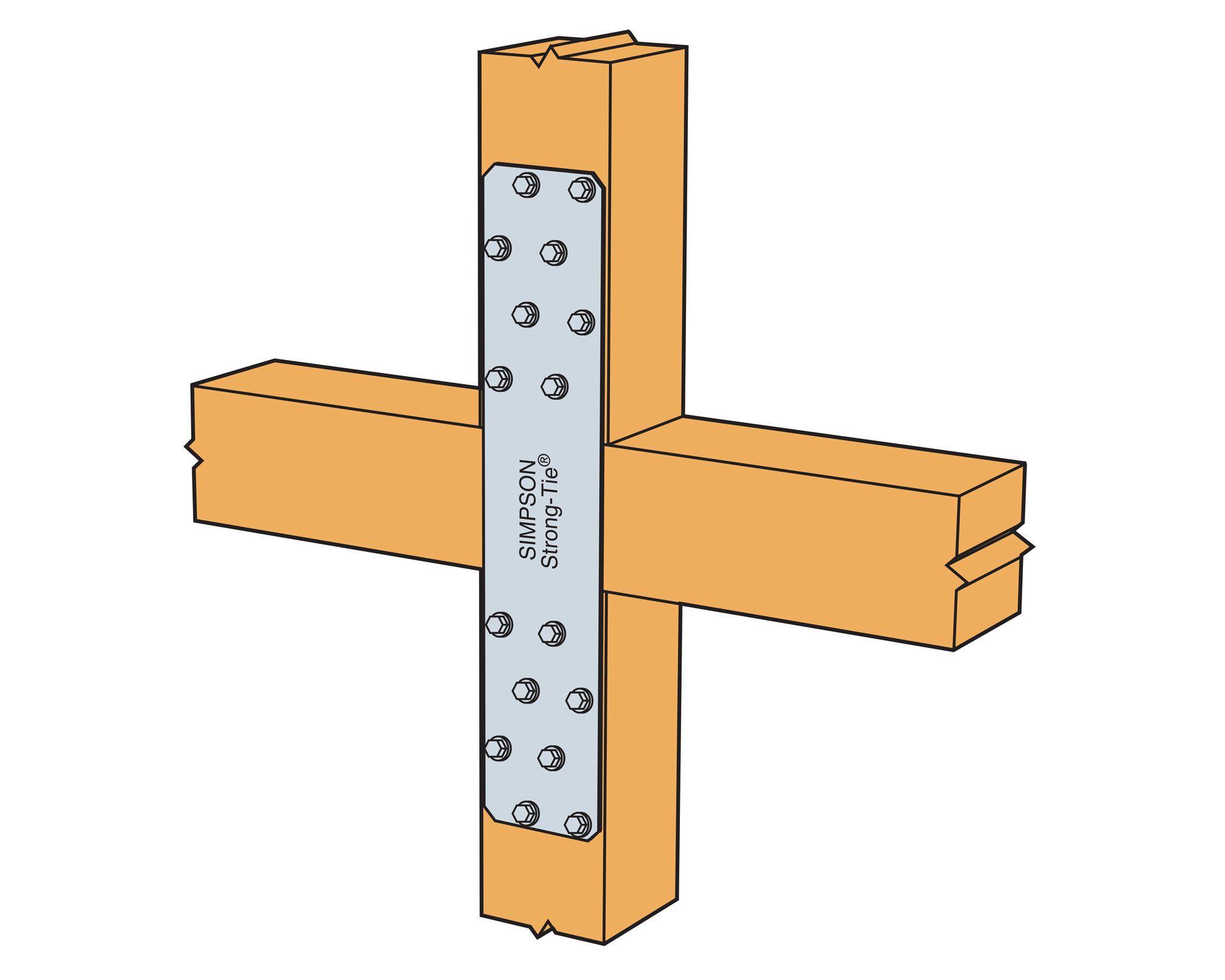 Fleje de unión 3 1/4 x 16'' galvanizado carga pesada Simpson Strong-Tie-1
