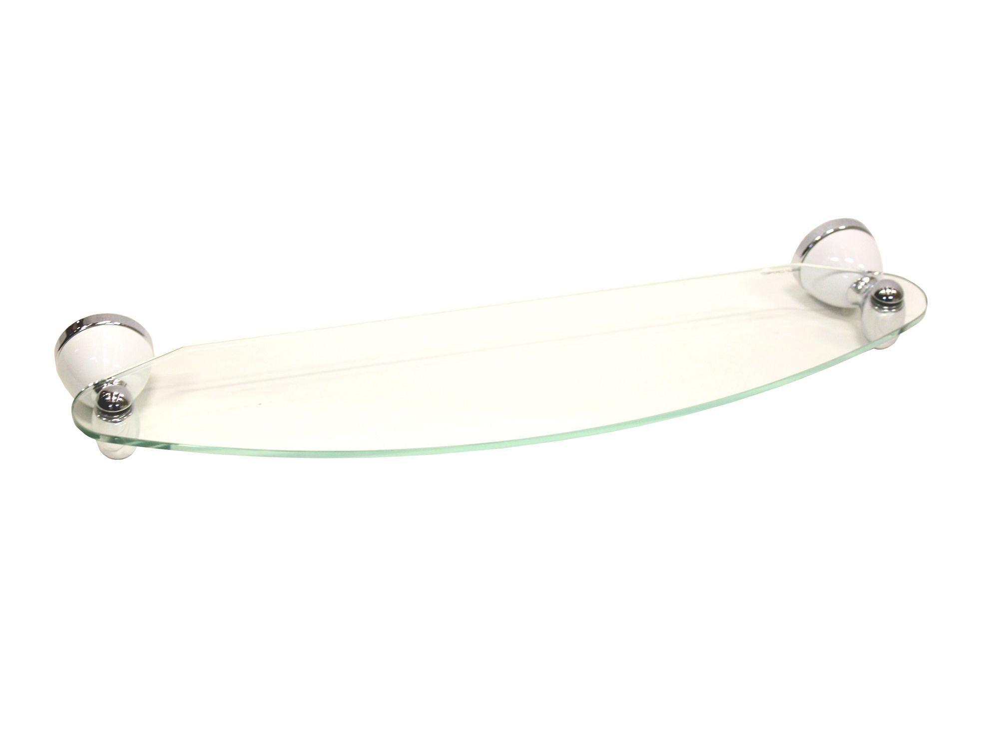Repisa cristal 50 cm Oasis blanco cromo Vessanti-0