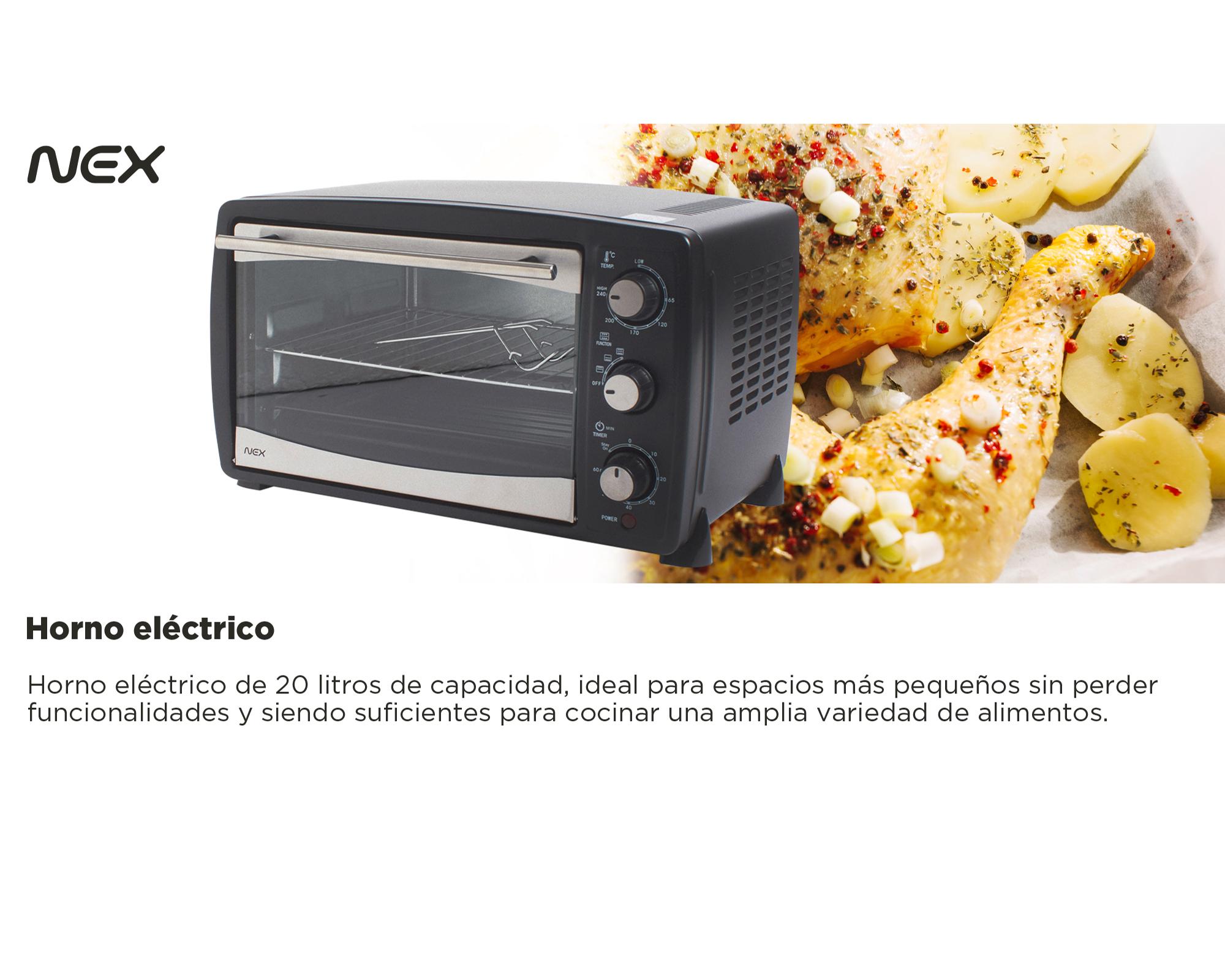 Horno eléctrico 20 litros EO2001B negro Nex-5