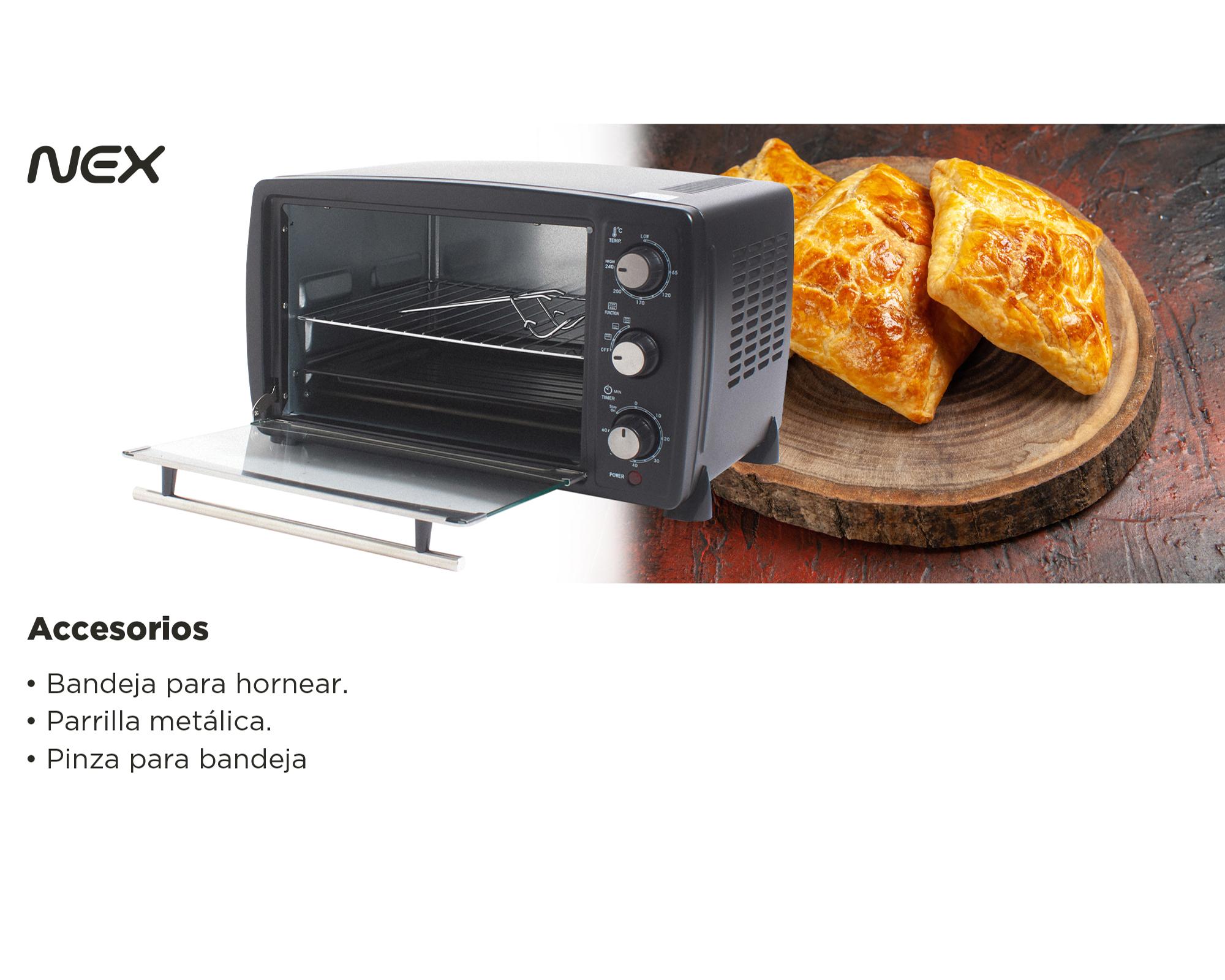 Horno eléctrico 20 litros EO2001B negro Nex-7