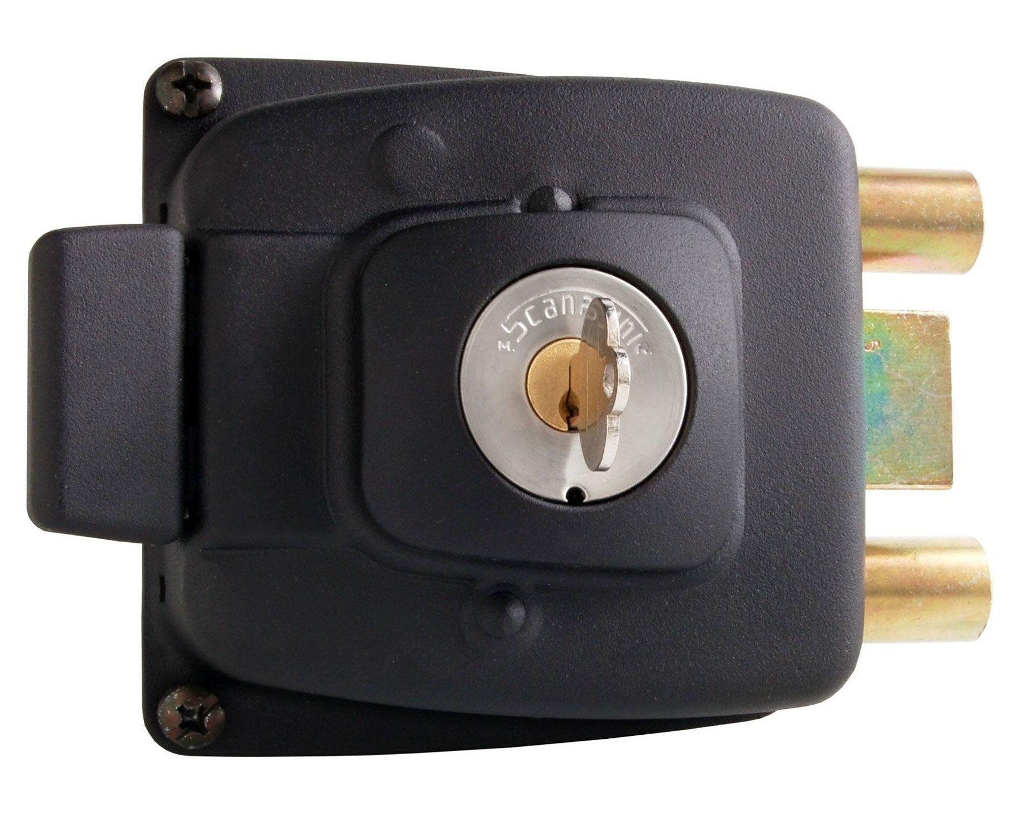 Cerradura sobreponer puertas de 30 mm 2002 negro Scanavini-0