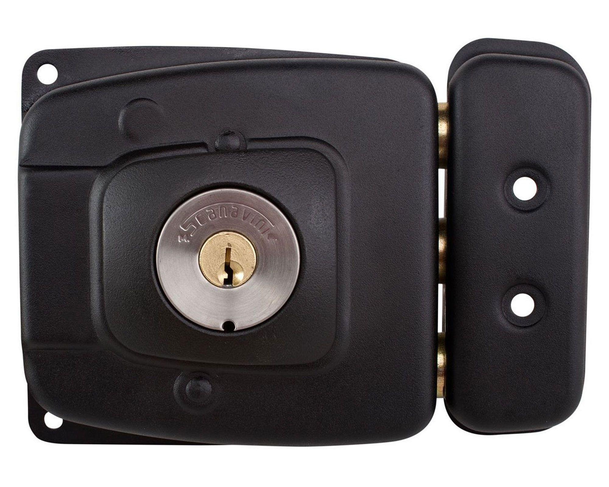 Cerradura sobreponer puertas de 30 mm 2070 negro Scanavini-1