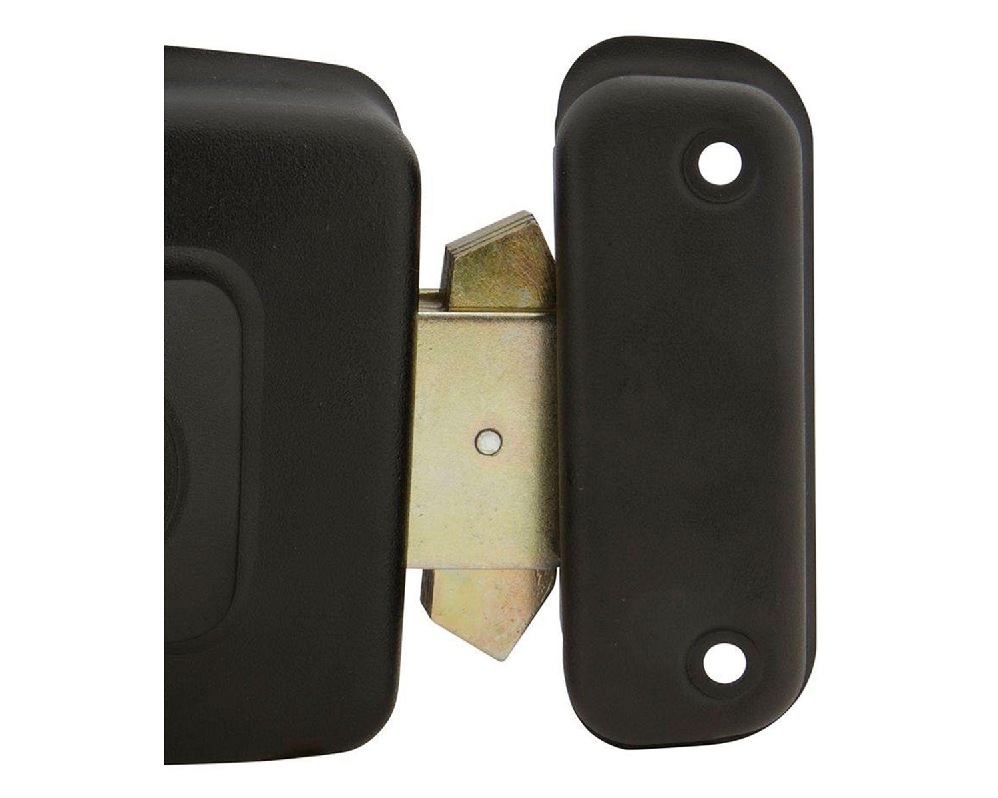 Cerradura sobreponer puertas de 30 a 45 mm 2090 negro Scanavini-2