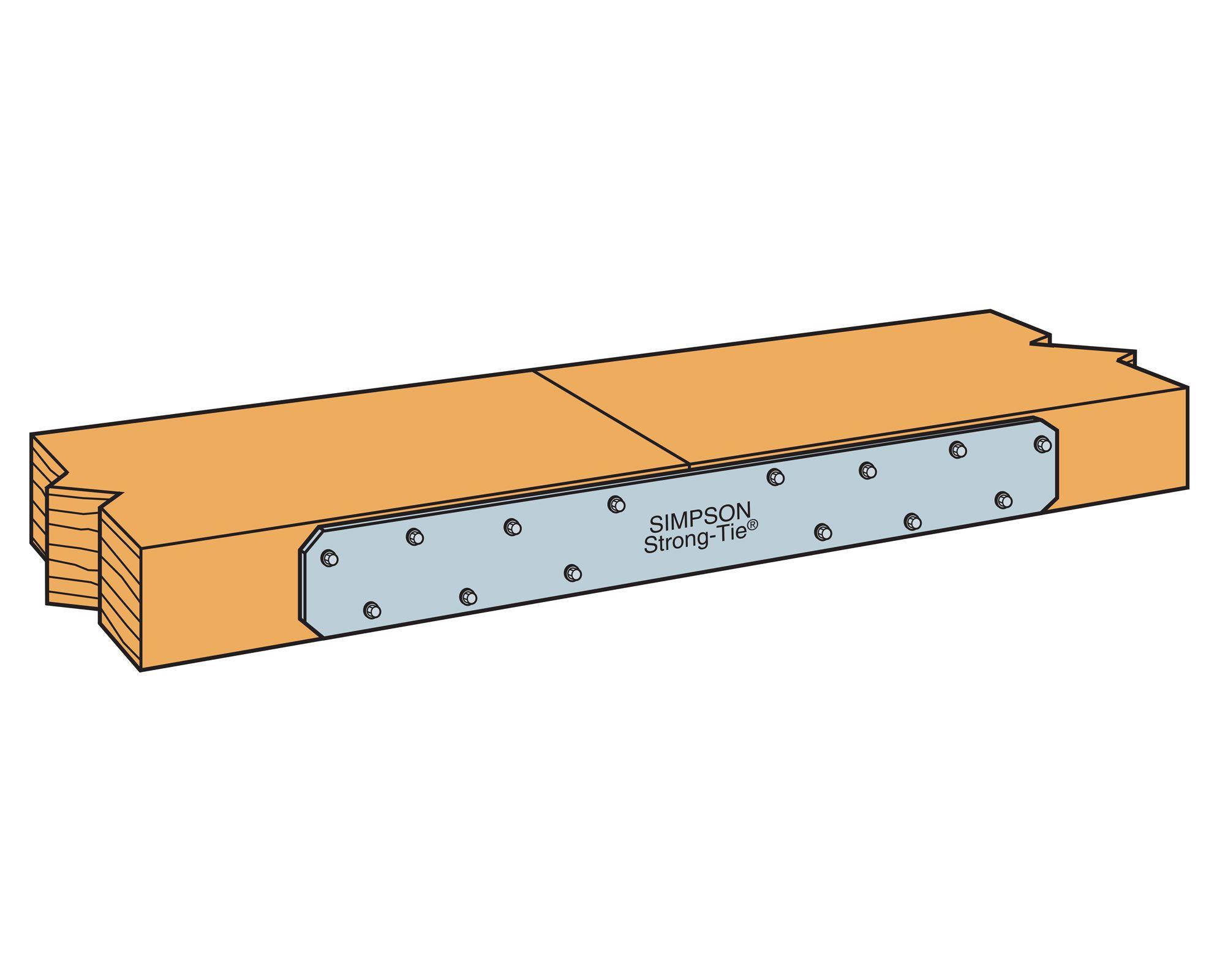 Fleje largo 12'' galvanizado carga pesada Simpson-1