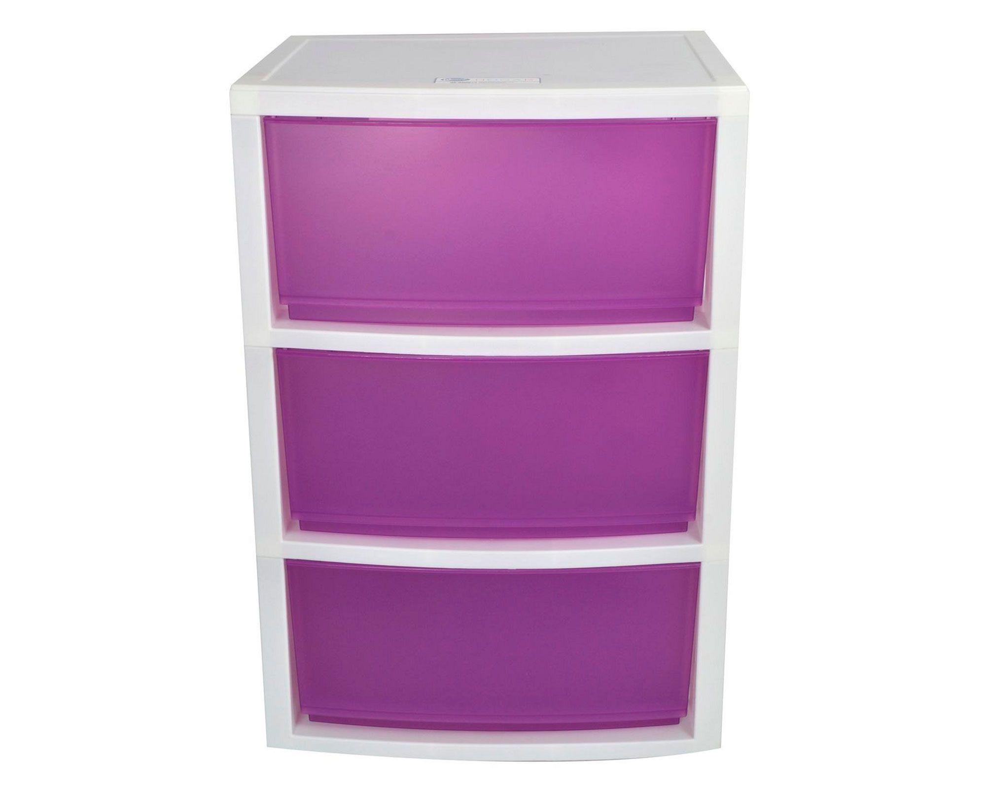 Mueble organizador 3 cajones morado Wenco-4