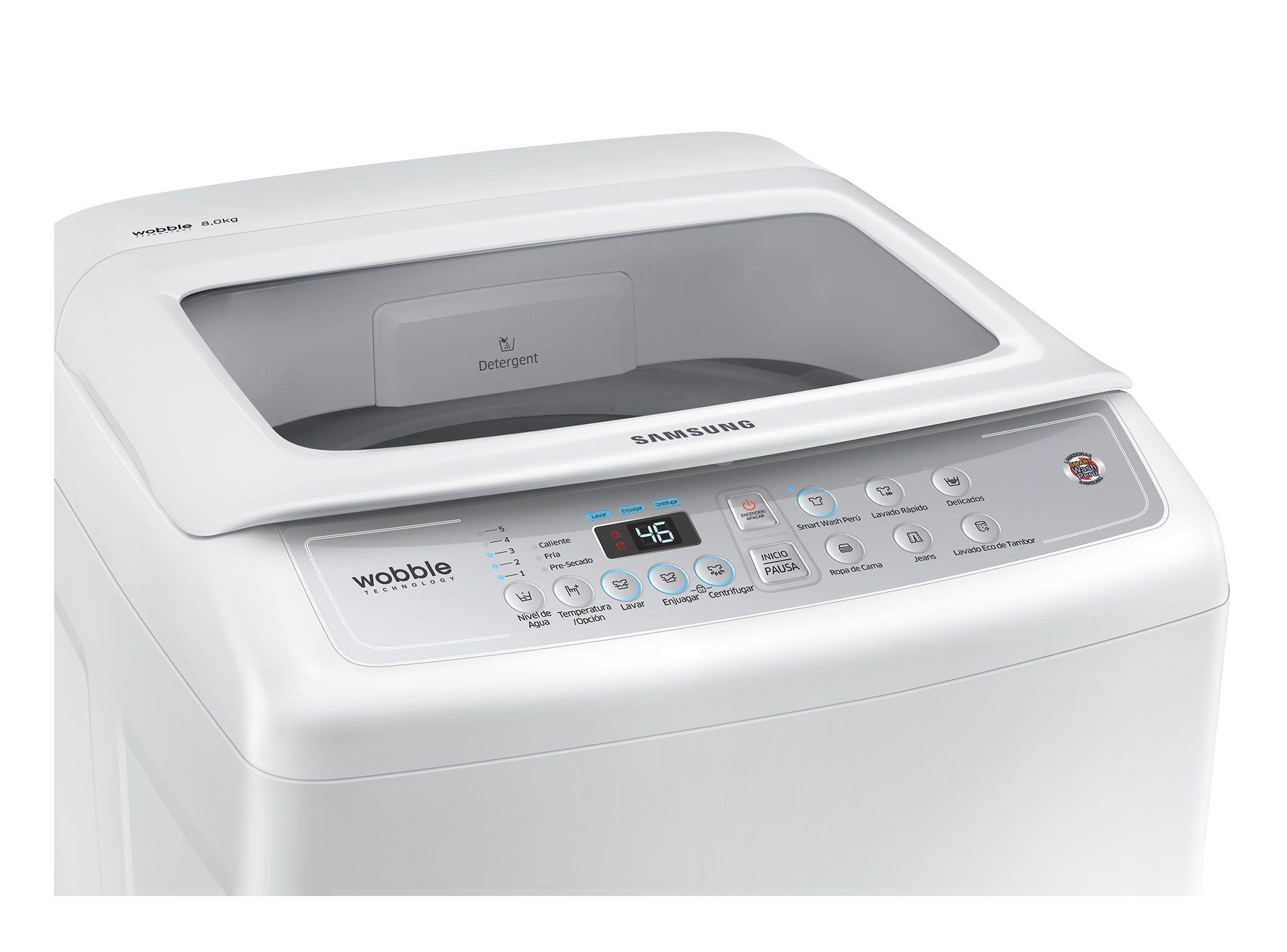 Lavadora carga superior 8 kg WA80H4200SW/ZS blanco Samsung-6